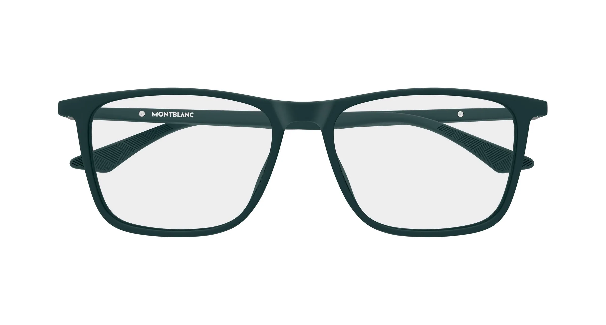 Montblanc MB0509O 006 Montature da vista Acetato Verde Trasparente Squadrata - immagine 2