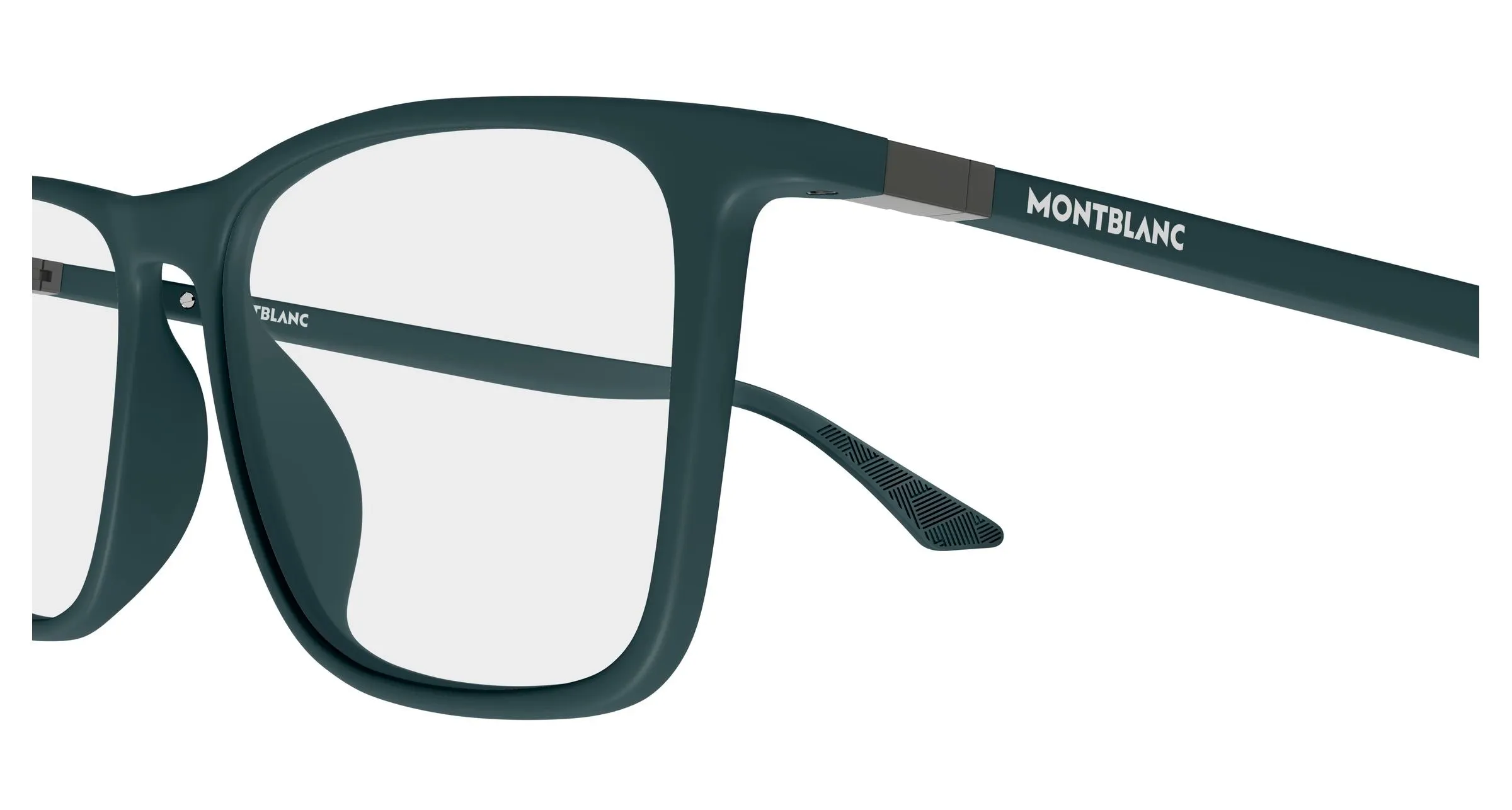 Montblanc MB0509O 006 Montature da vista Acetato Verde Trasparente Squadrata - immagine 3