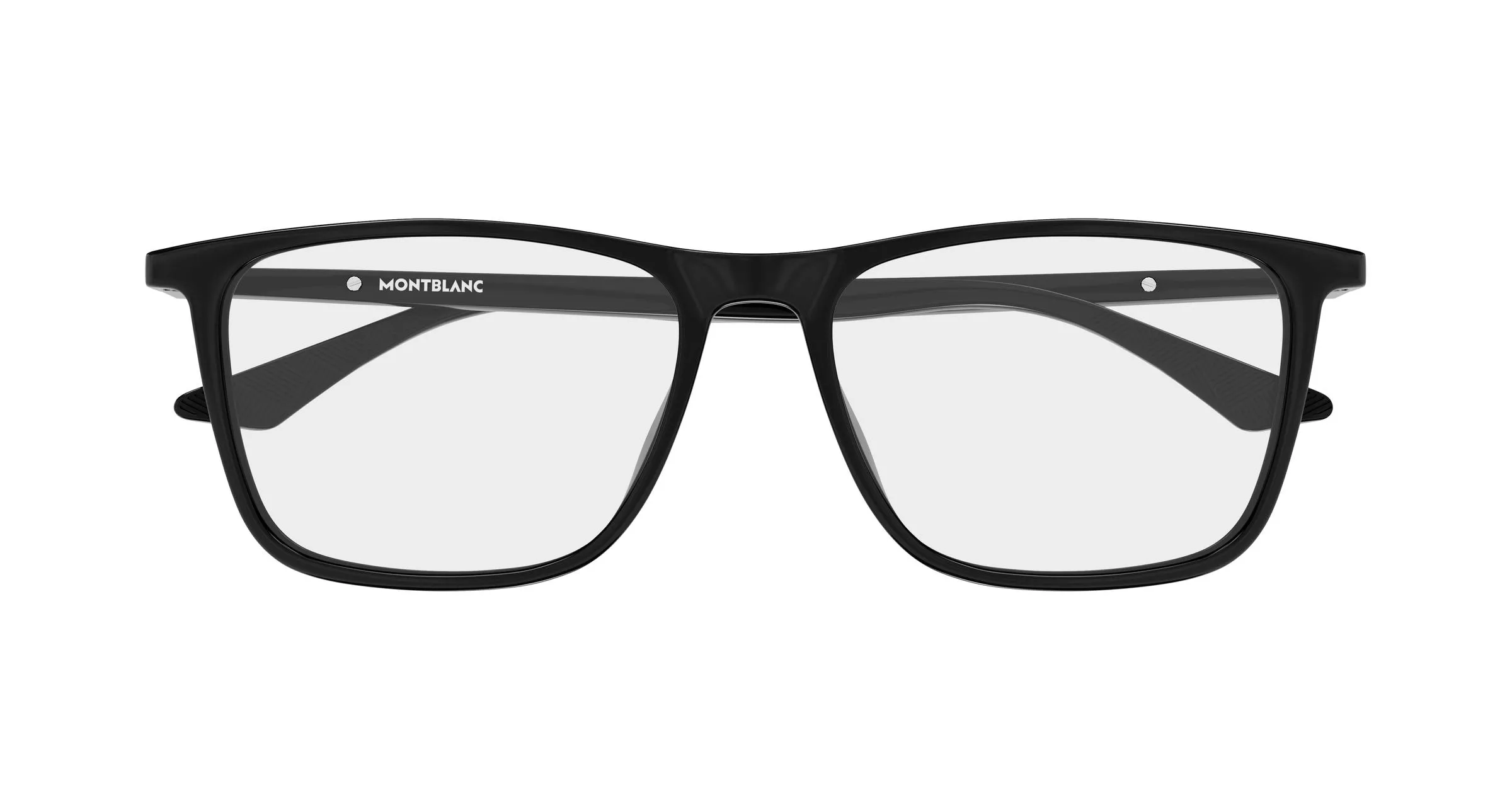 Montblanc MB0509O 004 Montature da vista Acetato Nero Trasparente Squadrata - immagine 2