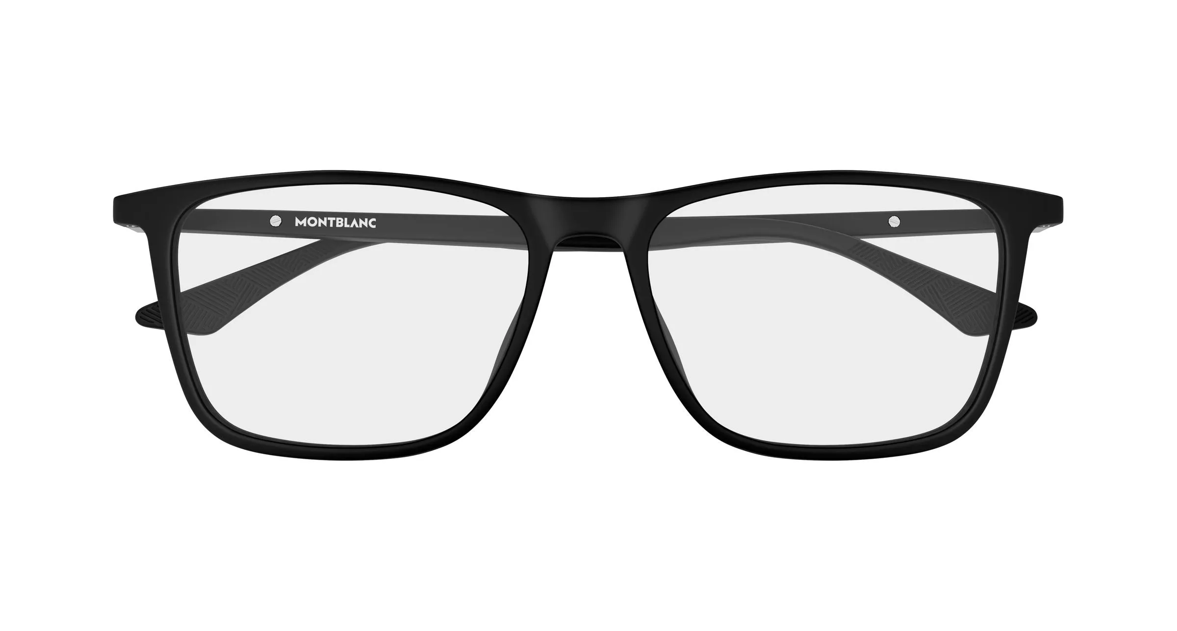 Montblanc MB0509O 002 Montature da vista Acetato Nero Trasparente Squadrata - immagine 2