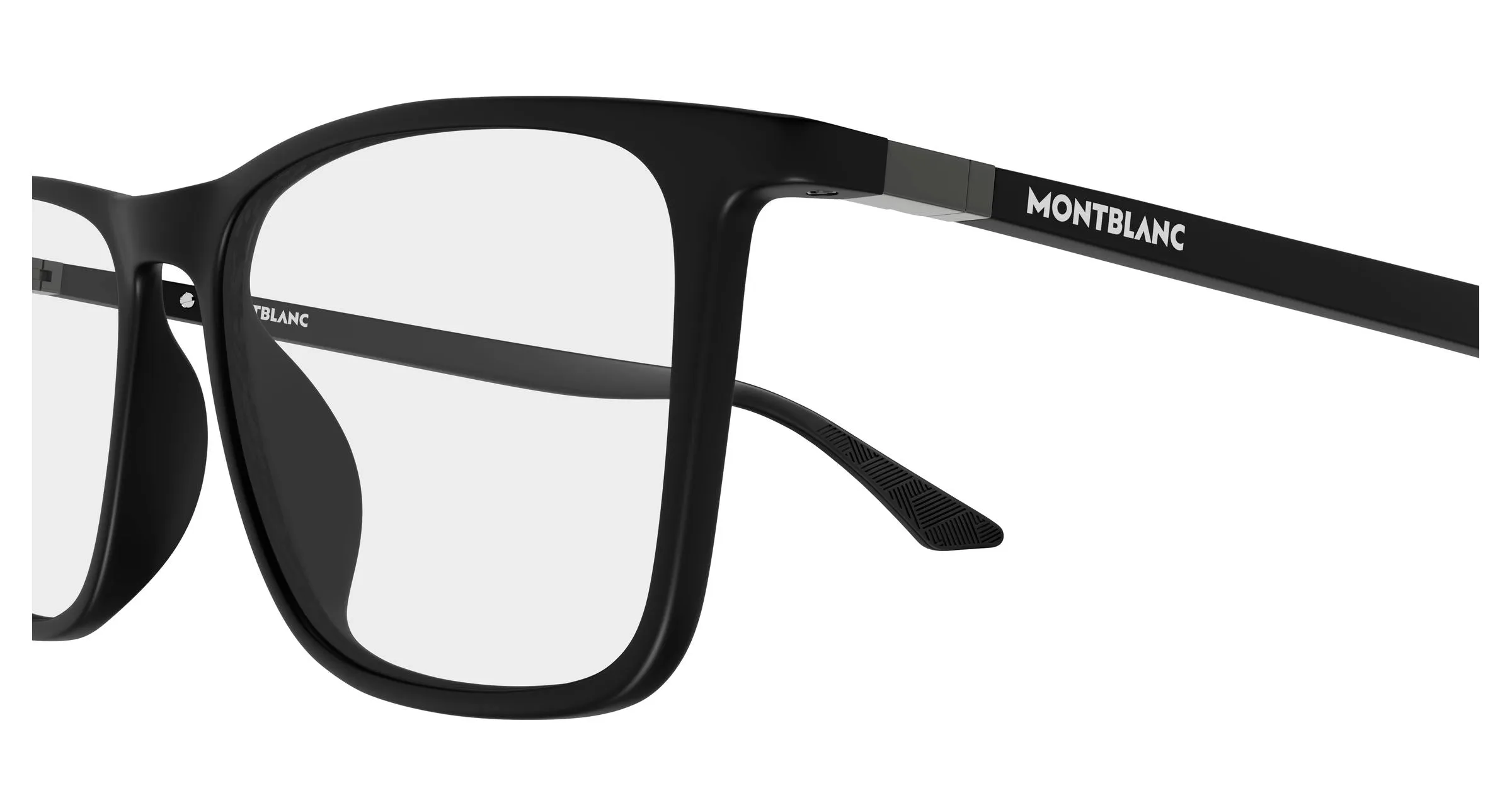 Montblanc MB0509O 002 Montature da vista Acetato Nero Trasparente Squadrata - immagine 3