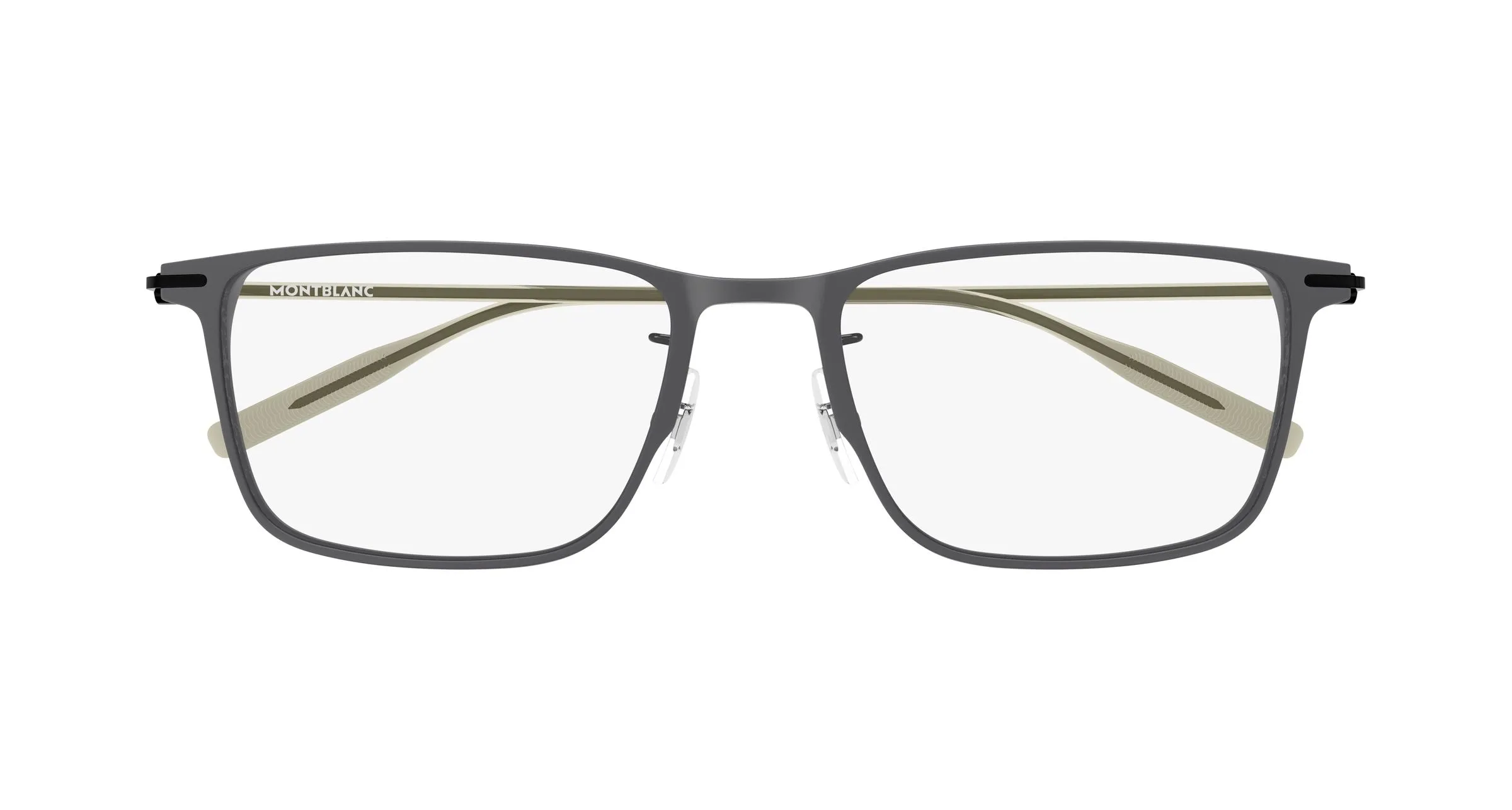 Montblanc MB0506OL 003 Montature da vista Alluminio Grigio Trasparente Squadrata - immagine 2