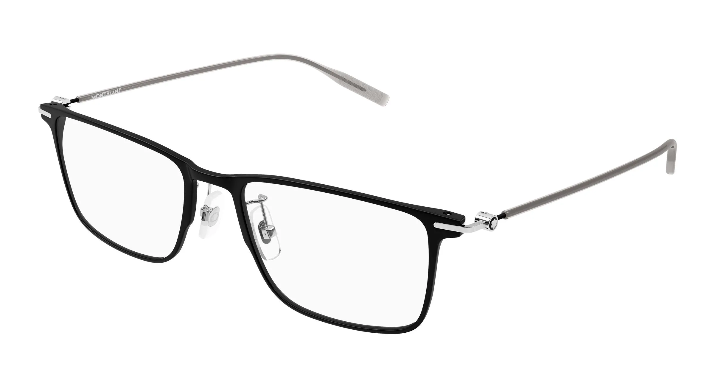 Montblanc MB0506OL 002 Montature da vista Alluminio Nero Trasparente Squadrata - immagine 1