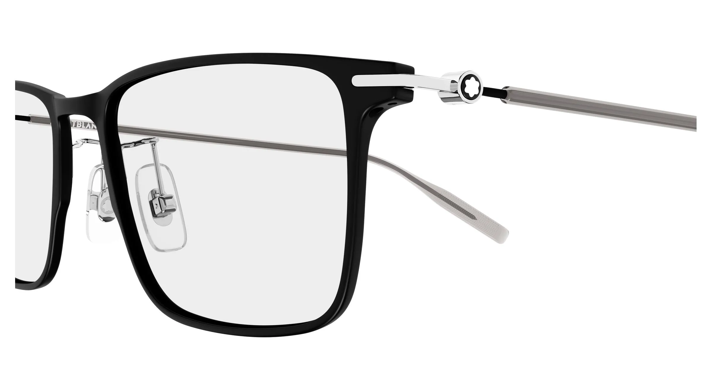 Montblanc MB0506OL 002 Montature da vista Alluminio Nero Trasparente Squadrata - immagine 3