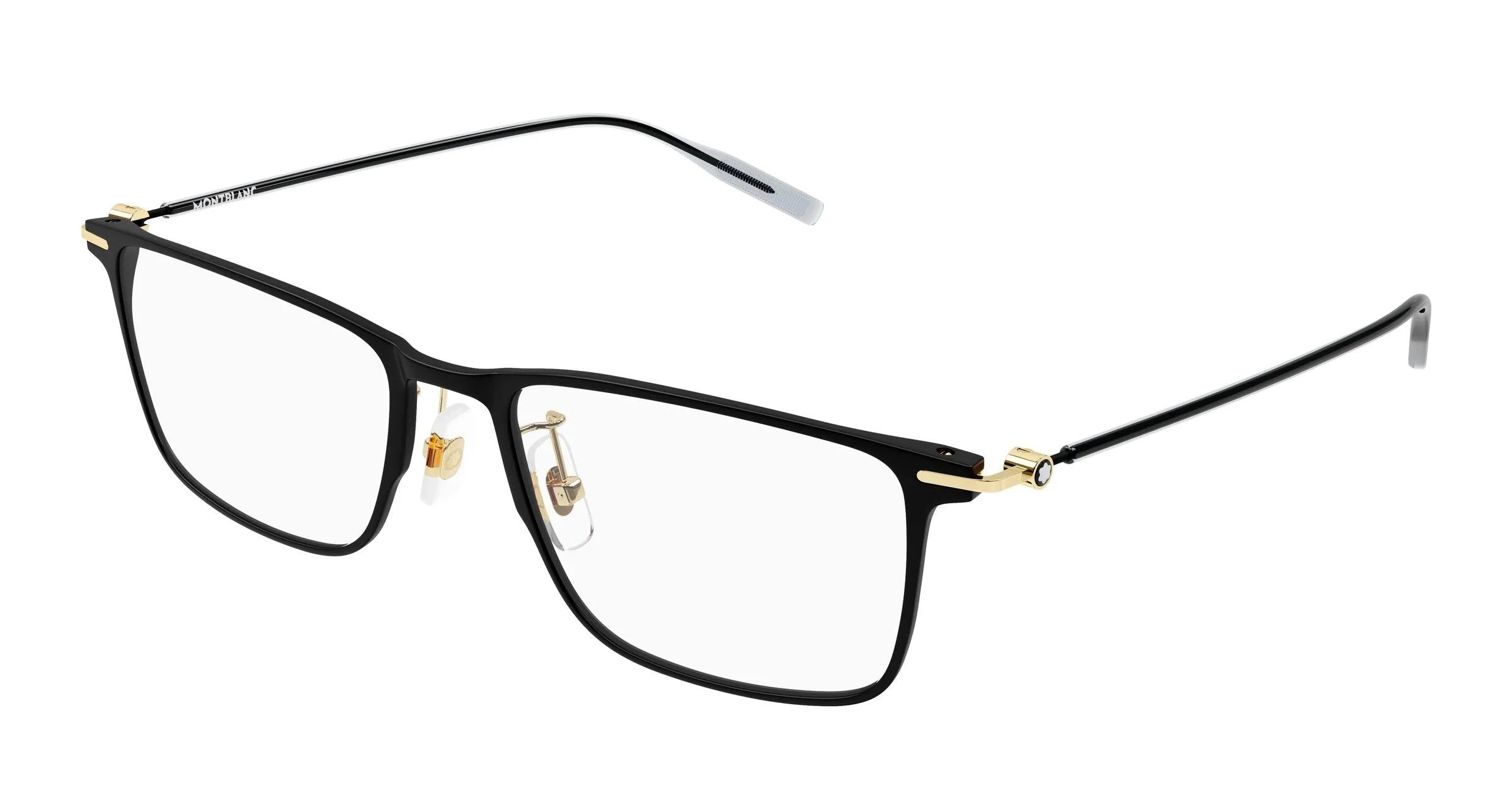 Montblanc MB0506OL 001 Montature da vista Alluminio Nero Trasparente Squadrata - immagine 1