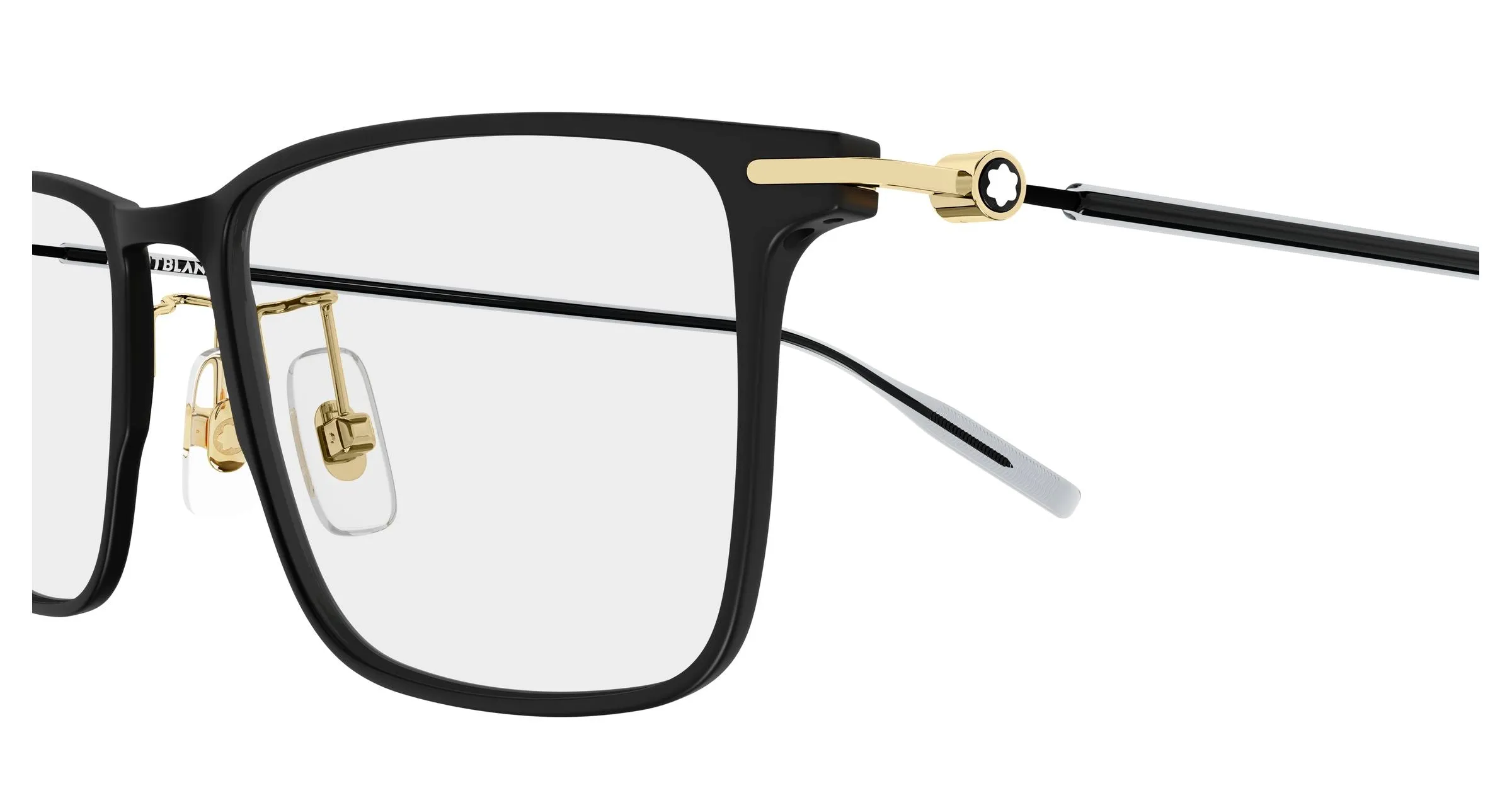 Montblanc MB0506OL 001 Montature da vista Alluminio Nero Trasparente Squadrata - immagine 3