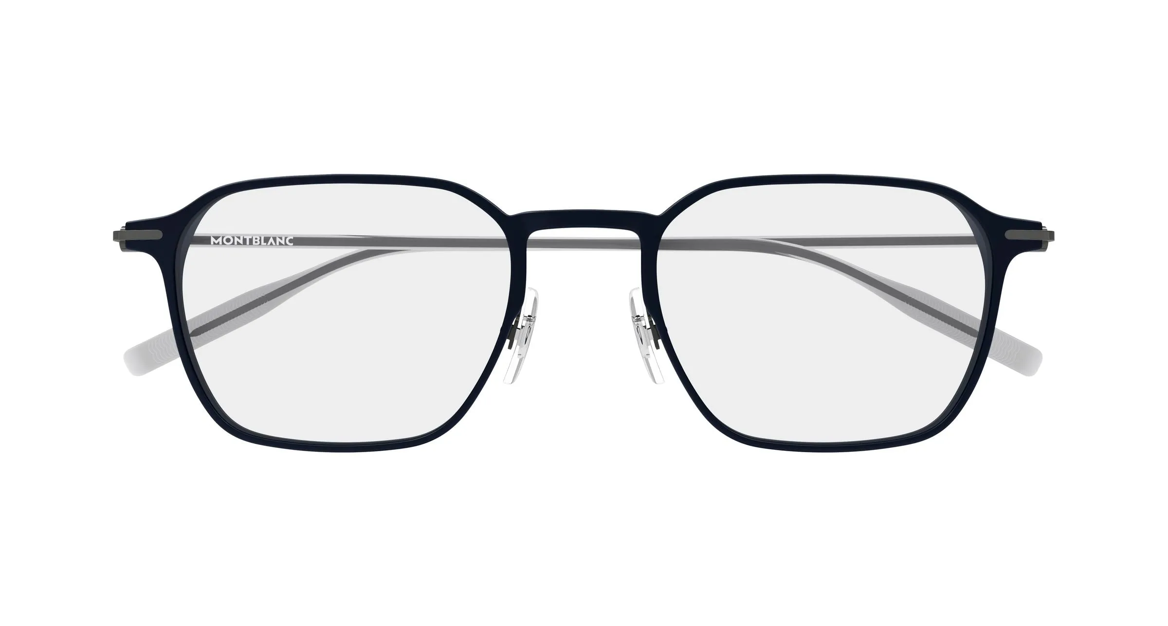 Montblanc MB0504O 004 Montature da vista Alluminio Blu Trasparente Squadrata - immagine 2