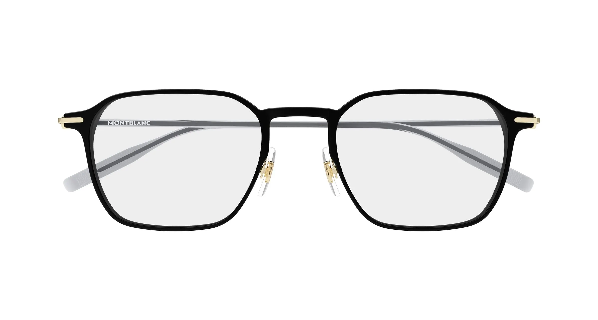 Montblanc MB0504O 001 Montature da vista Alluminio Nero Trasparente Squadrata - immagine 2