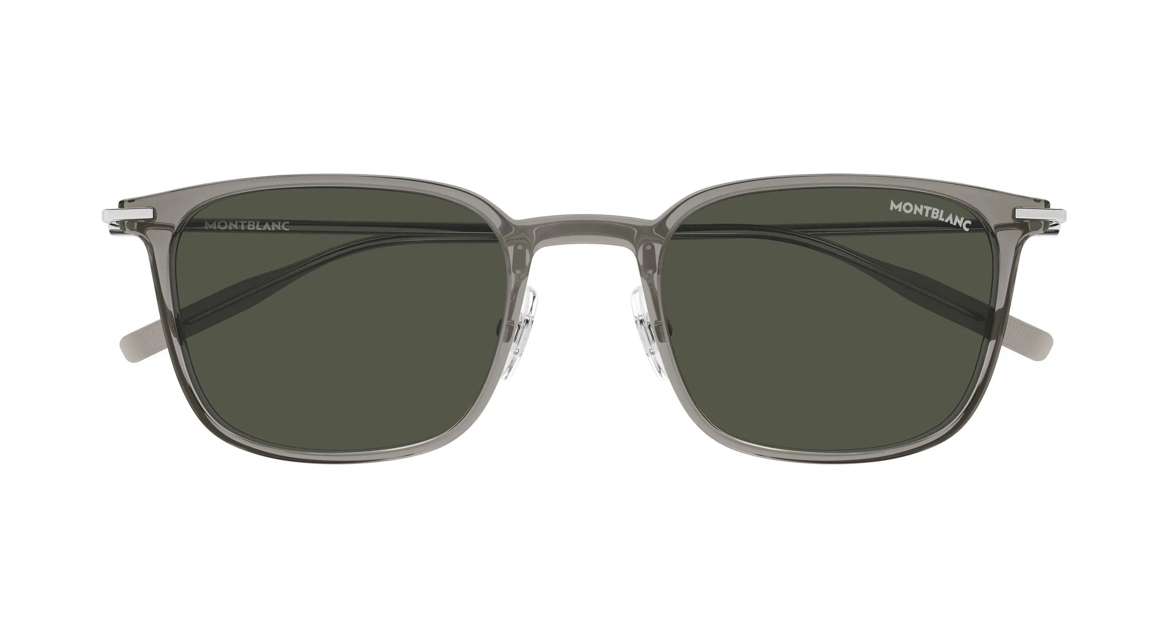 Montblanc MB0503S 001 Occhiali da sole Iniettato Grigio Fumo Rotonda Antiriflesso - immagine 2