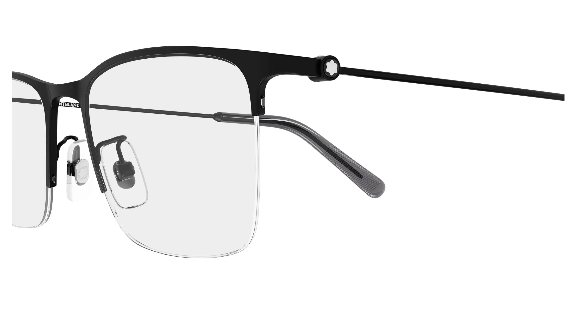 Montblanc MB0502OL 008 Montature da vista Metallo Nero Trasparente Squadrata - immagine 3