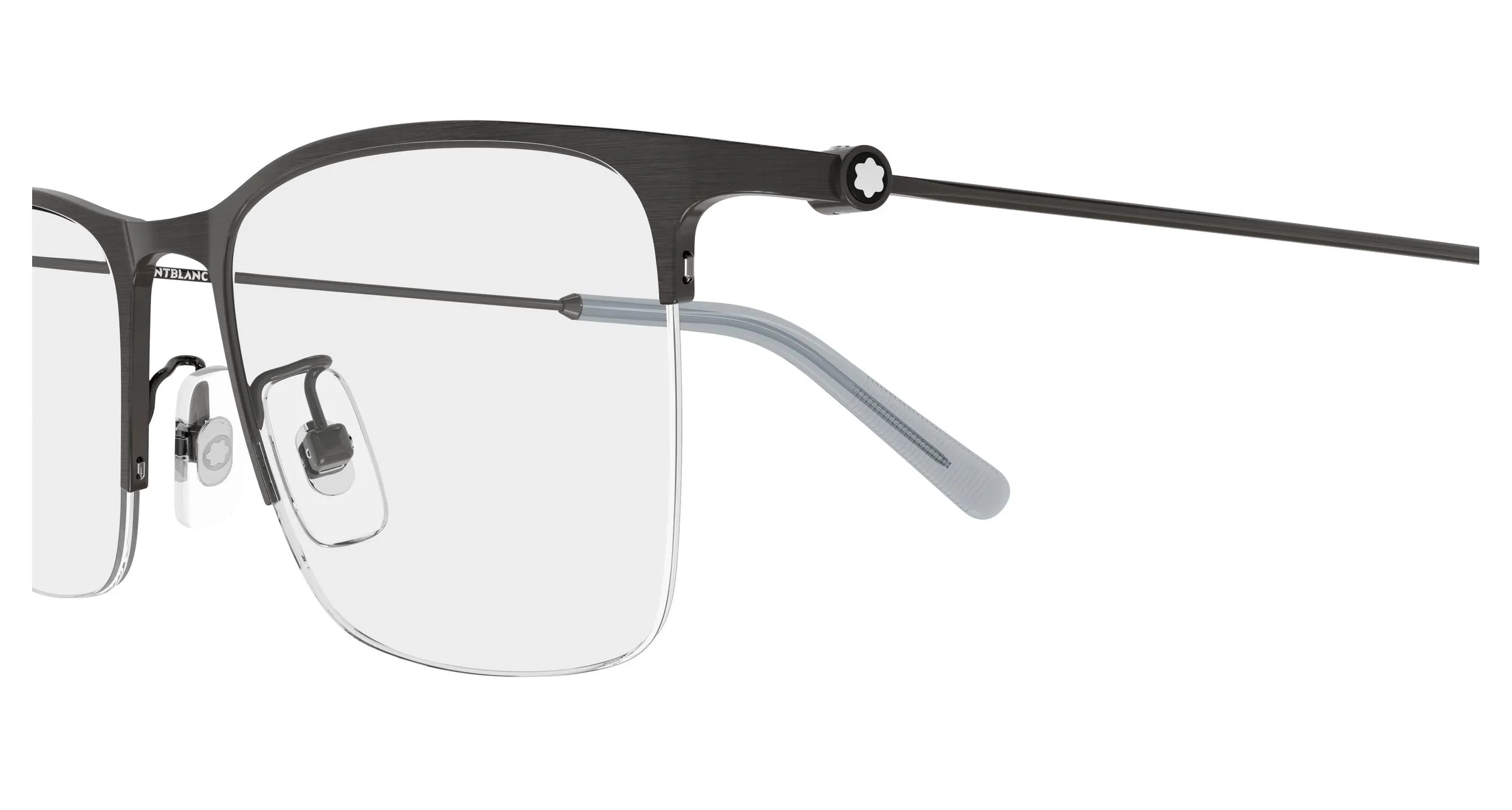 Montblanc MB0502OL 007 Montature da vista Metallo Rutenio Trasparente Squadrata - immagine 3
