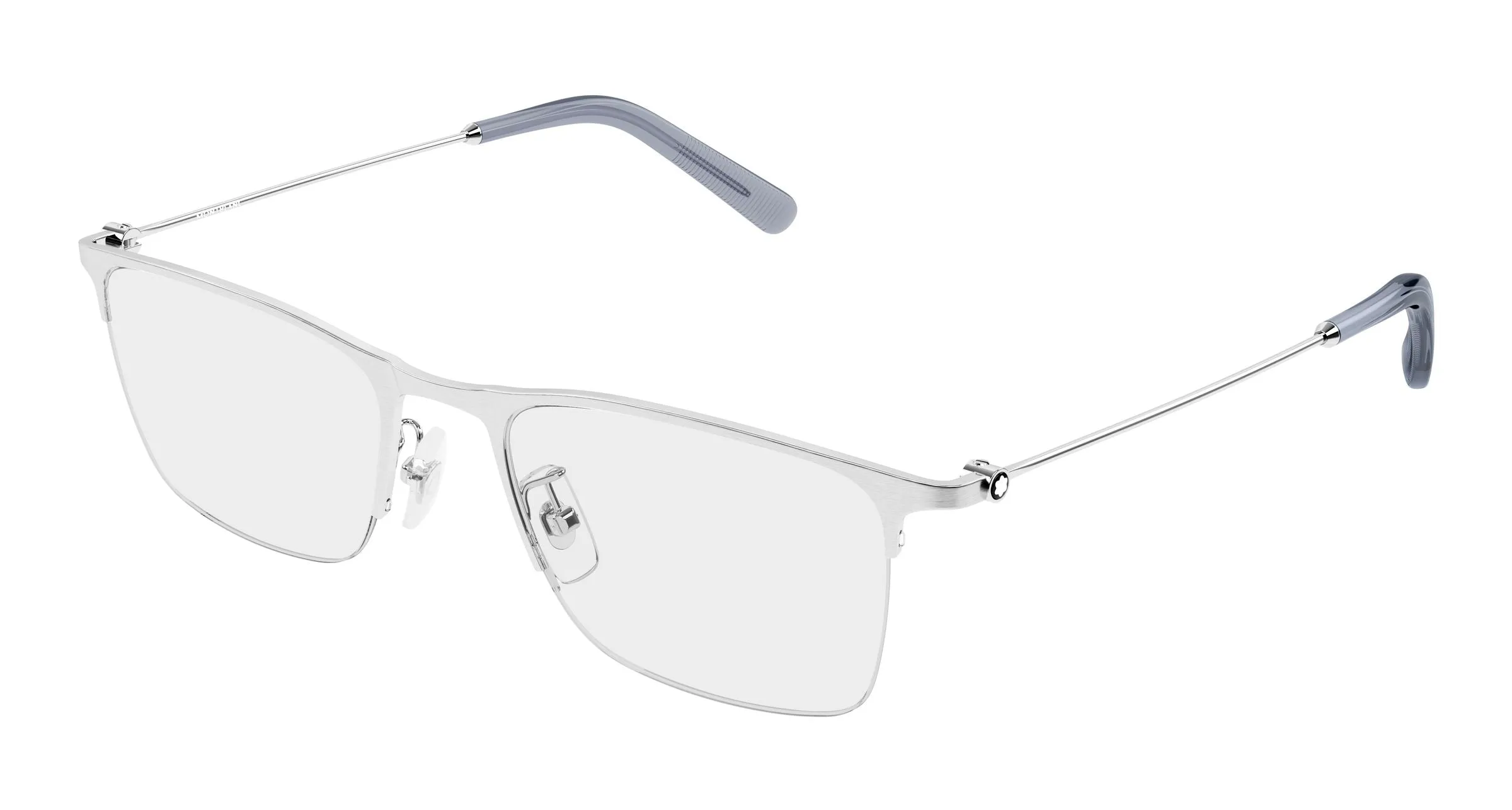 Montblanc MB0502OL 002 Montature da vista Metallo Argento Trasparente Squadrata - immagine 1