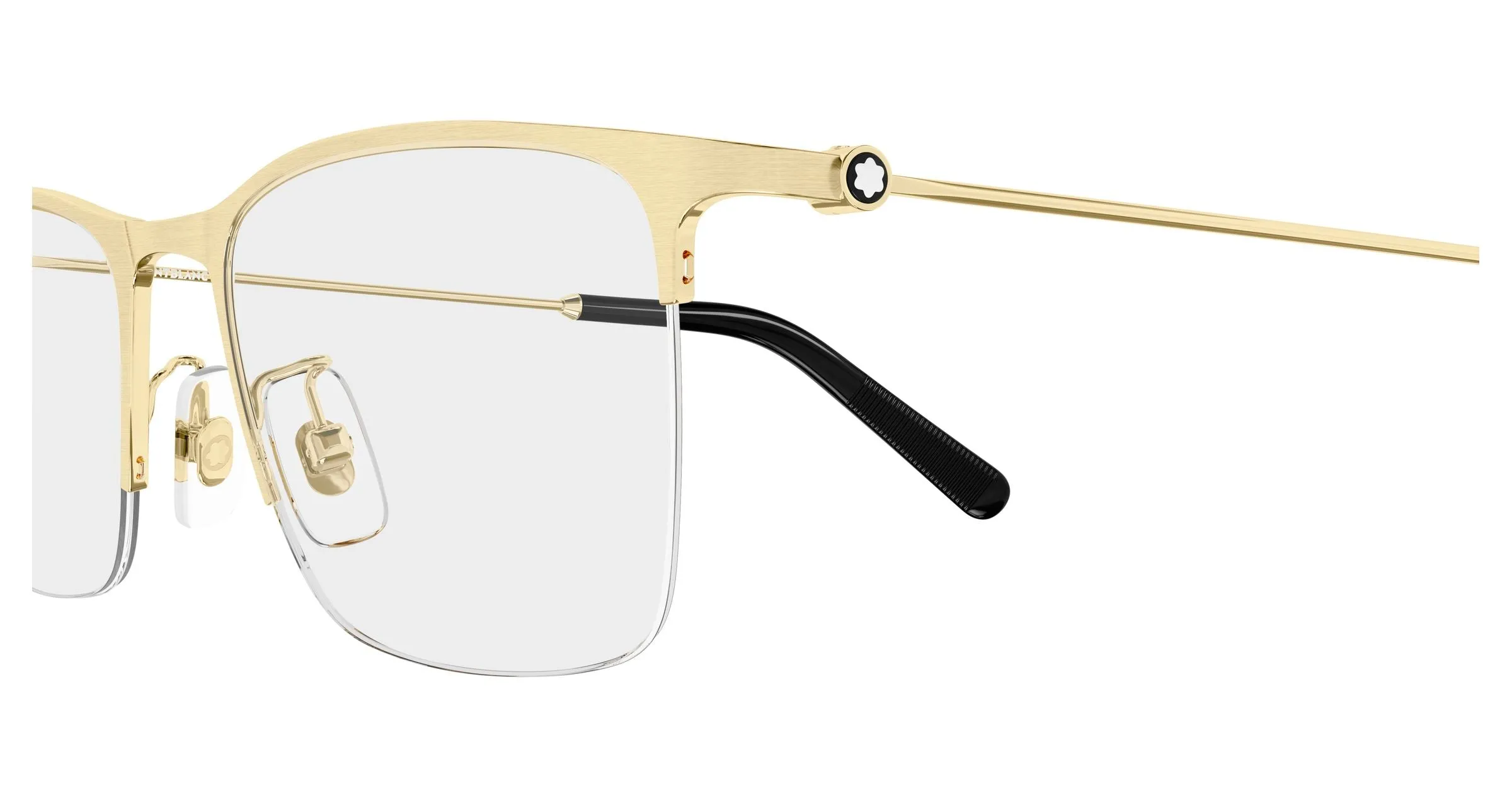 Montblanc MB0502OL 001 Montature da vista Metallo Oro Trasparente Squadrata - immagine 3