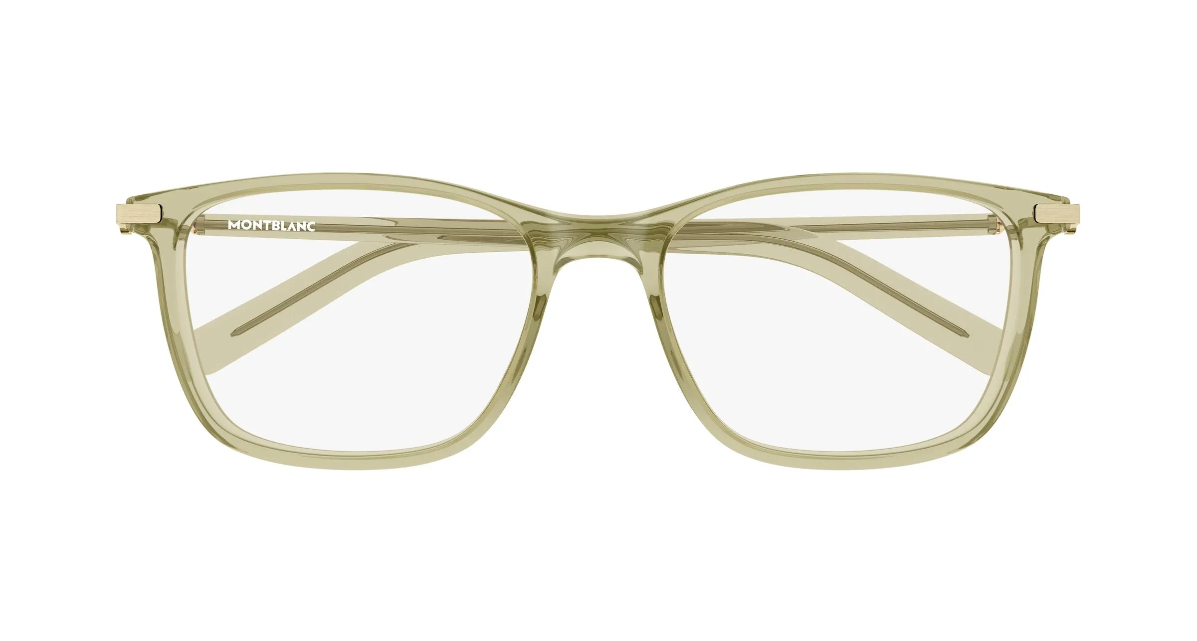 Montblanc MB0501OL 008 Montature da vista Iniettato Verde Trasparente Squadrata - immagine 2