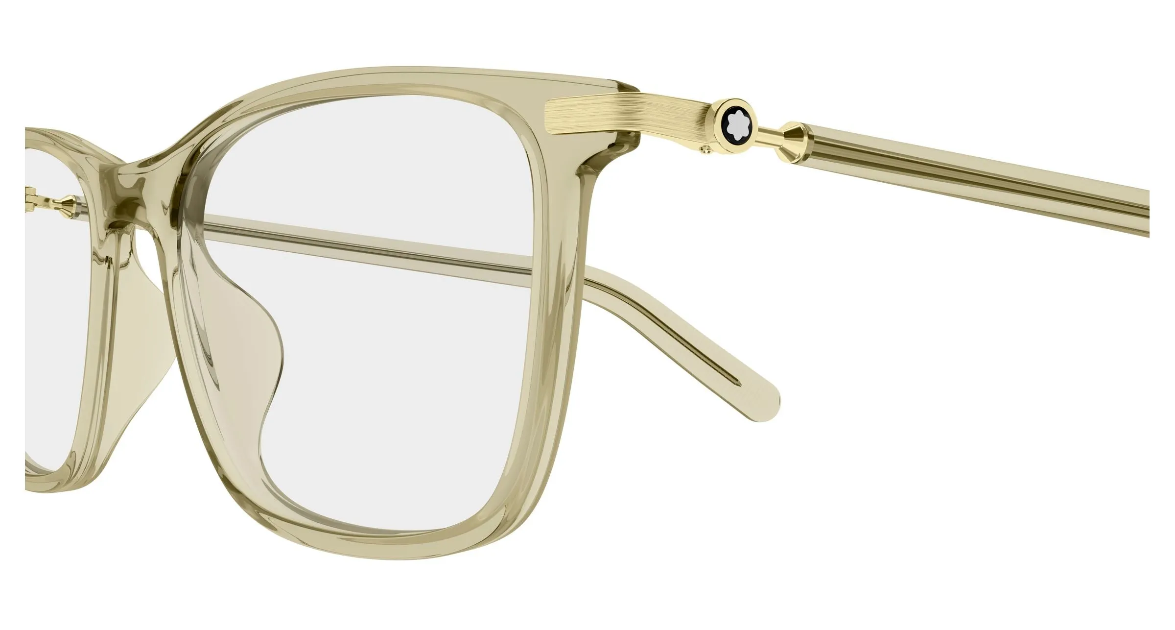 Montblanc MB0501OL 008 Montature da vista Iniettato Verde Trasparente Squadrata - immagine 3