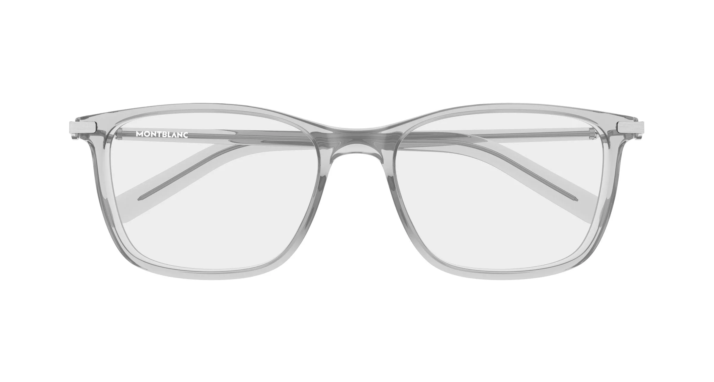 Montblanc MB0501OL 007 Montature da vista Iniettato Grigio Trasparente Squadrata - immagine 2