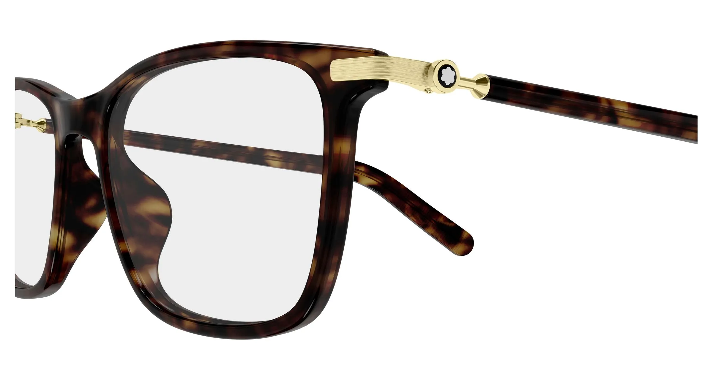 Montblanc MB0501OL 006 Montature da vista Iniettato Havana Trasparente Squadrata - immagine 3