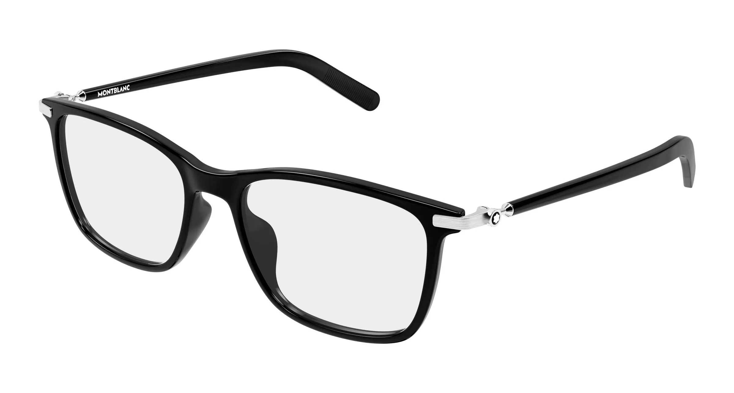 Montblanc MB0501OL 005 Montature da vista Iniettato Nero Trasparente Squadrata - immagine 1