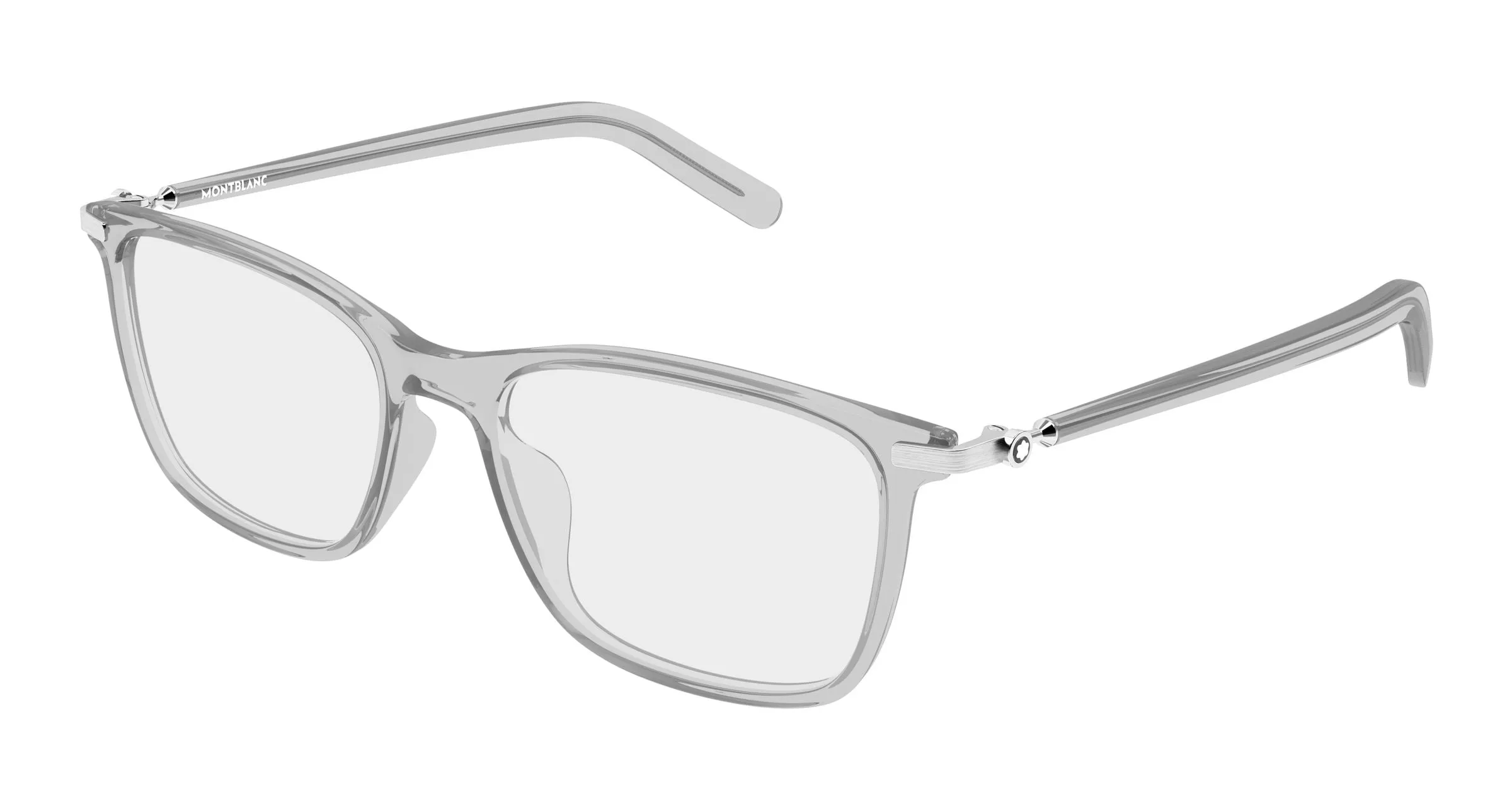 Montblanc MB0501OL 003 Montature da vista Iniettato Grigio Trasparente Squadrata - immagine 1