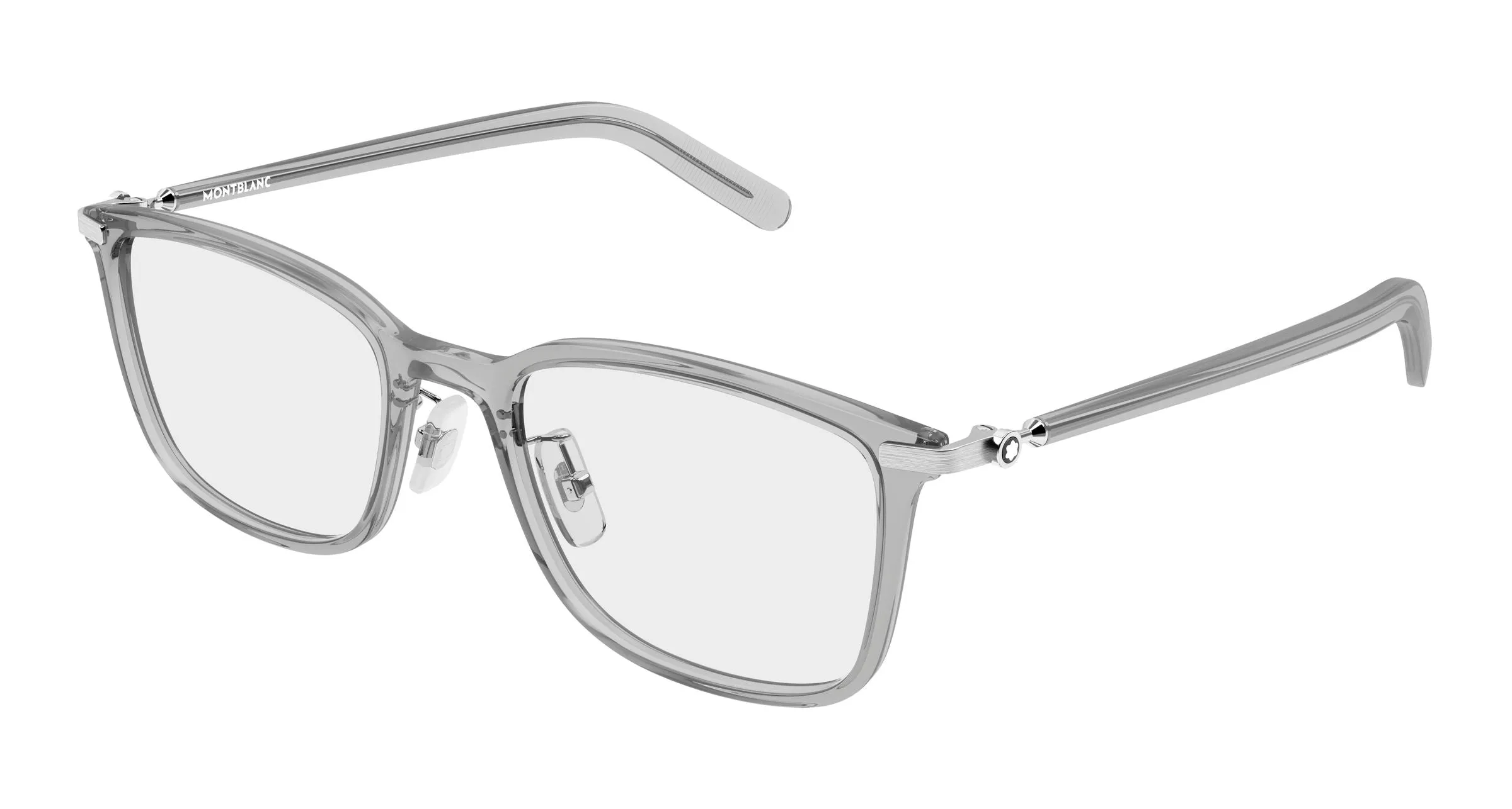 Montblanc MB0500OA 003 Montature da vista Iniettato Grigio Trasparente Squadrata - immagine 1