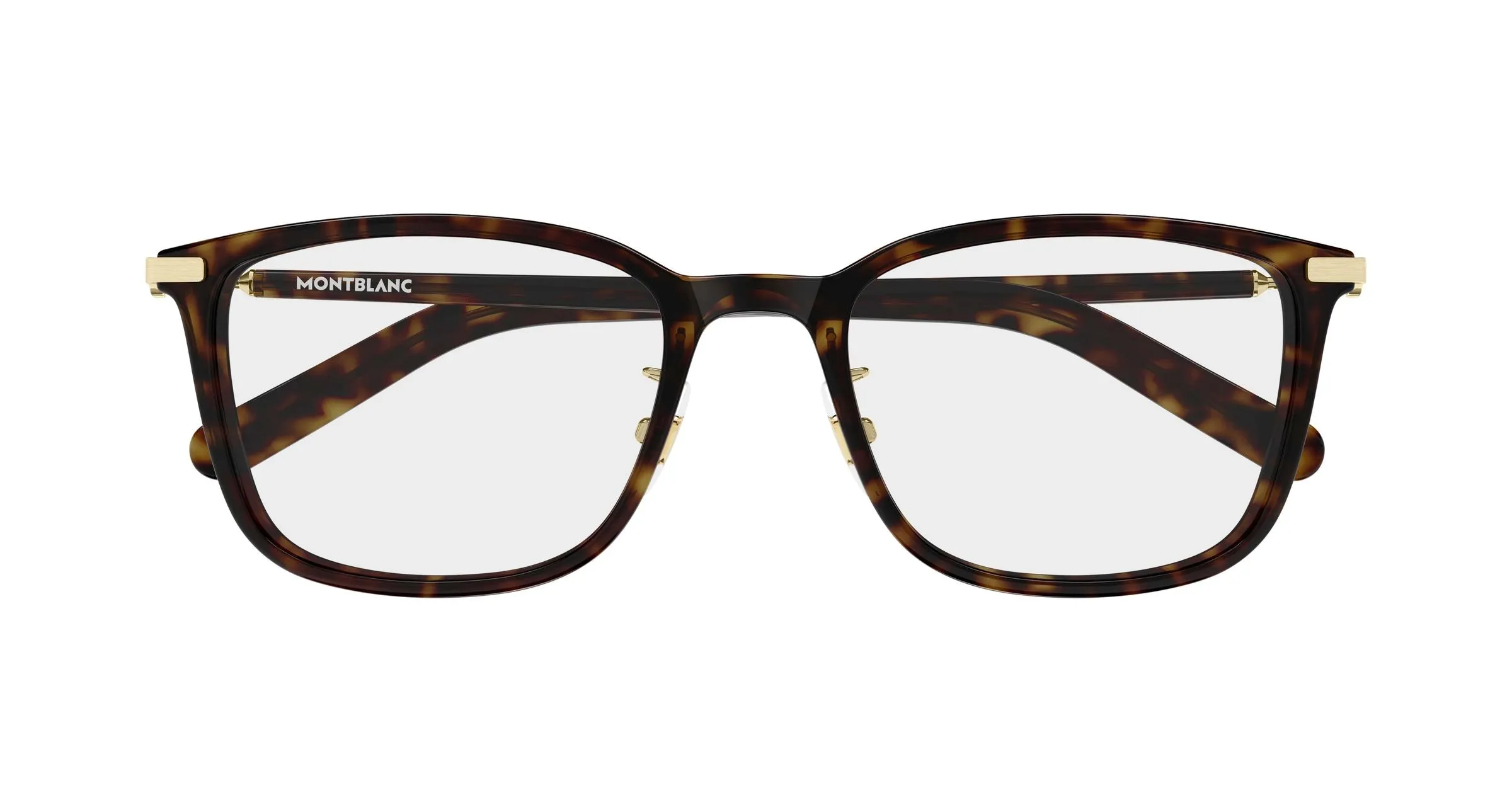 Montblanc MB0500OA 002 Montature da vista Iniettato Havana Trasparente Squadrata - immagine 2