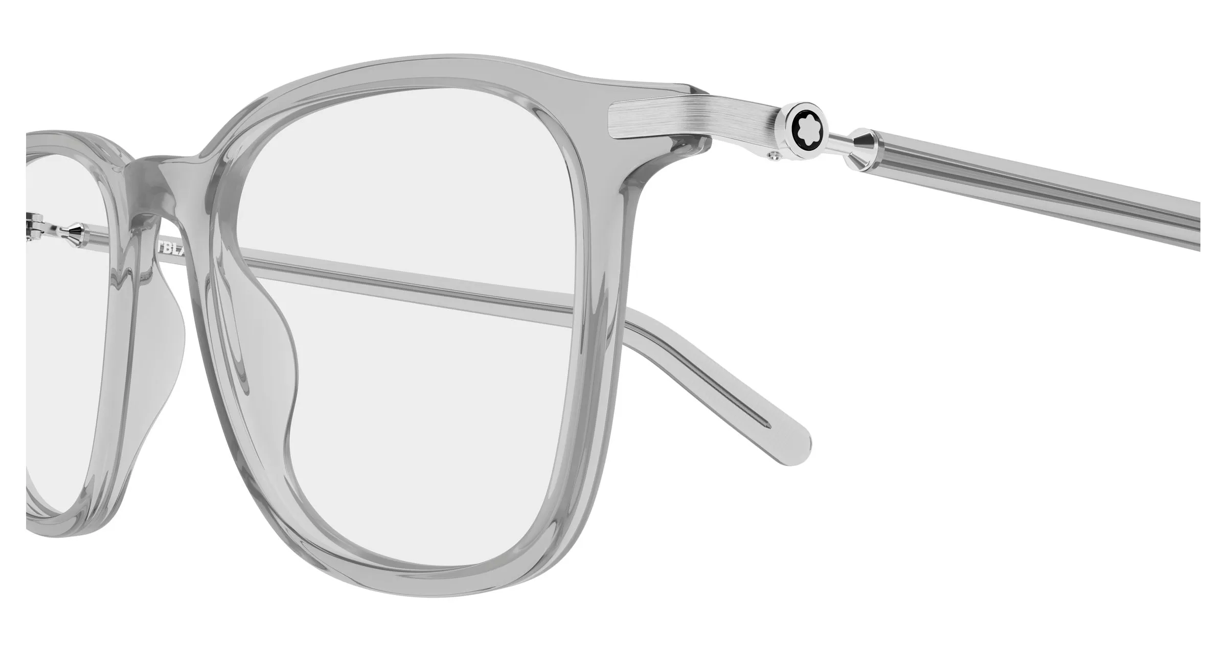Montblanc MB0499O 003 Montature da vista Iniettato Grigio Trasparente Squadrata - immagine 3