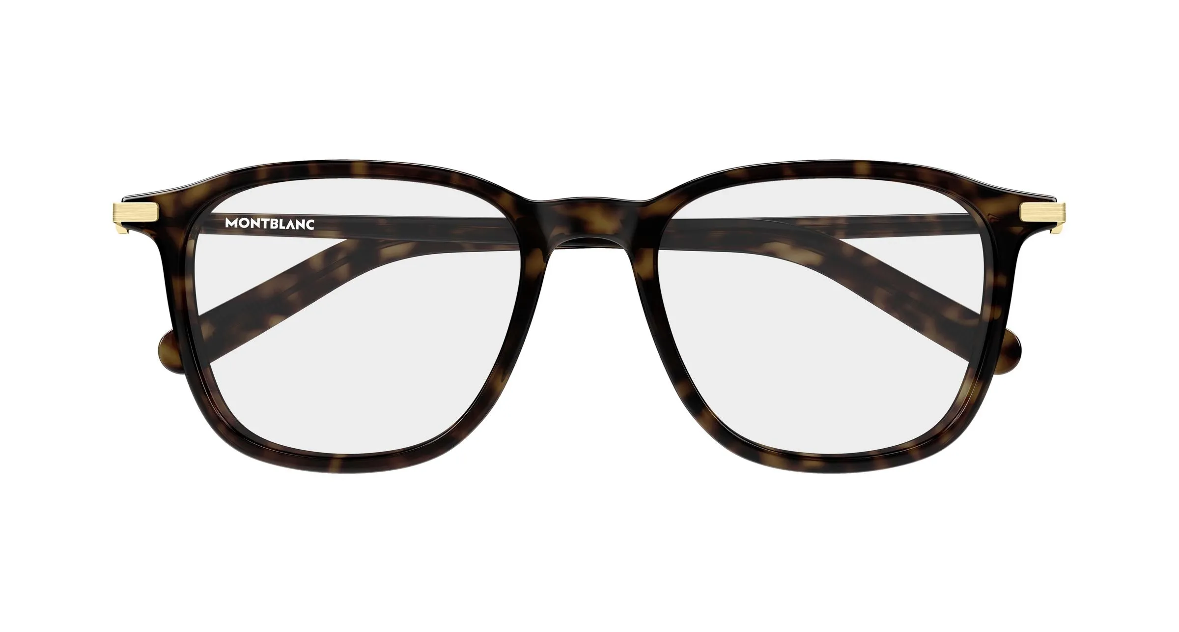 Montblanc MB0499O 002 Montature da vista Iniettato Havana Trasparente Squadrata - immagine 2