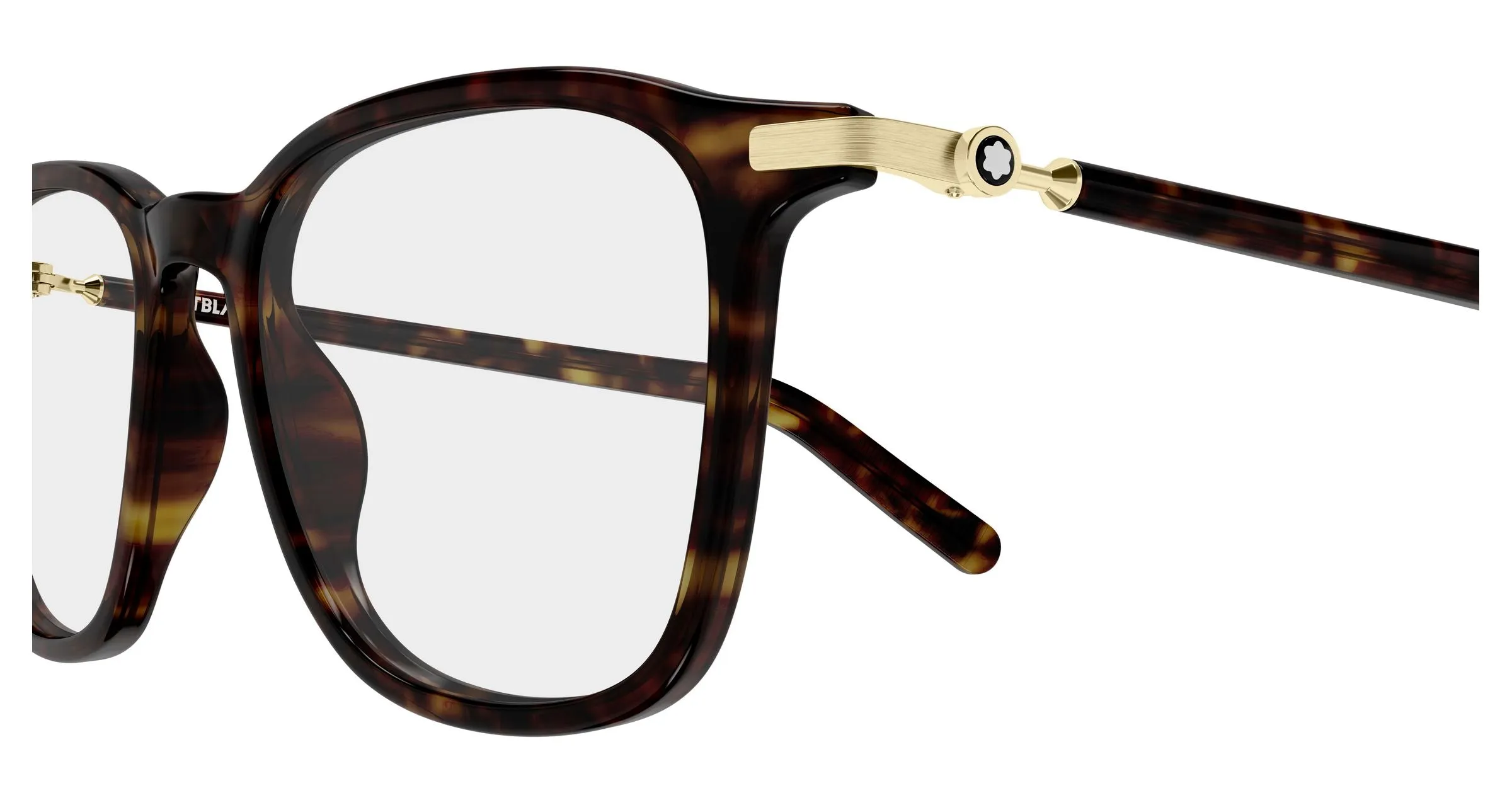 Montblanc MB0499O 002 Montature da vista Iniettato Havana Trasparente Squadrata - immagine 3