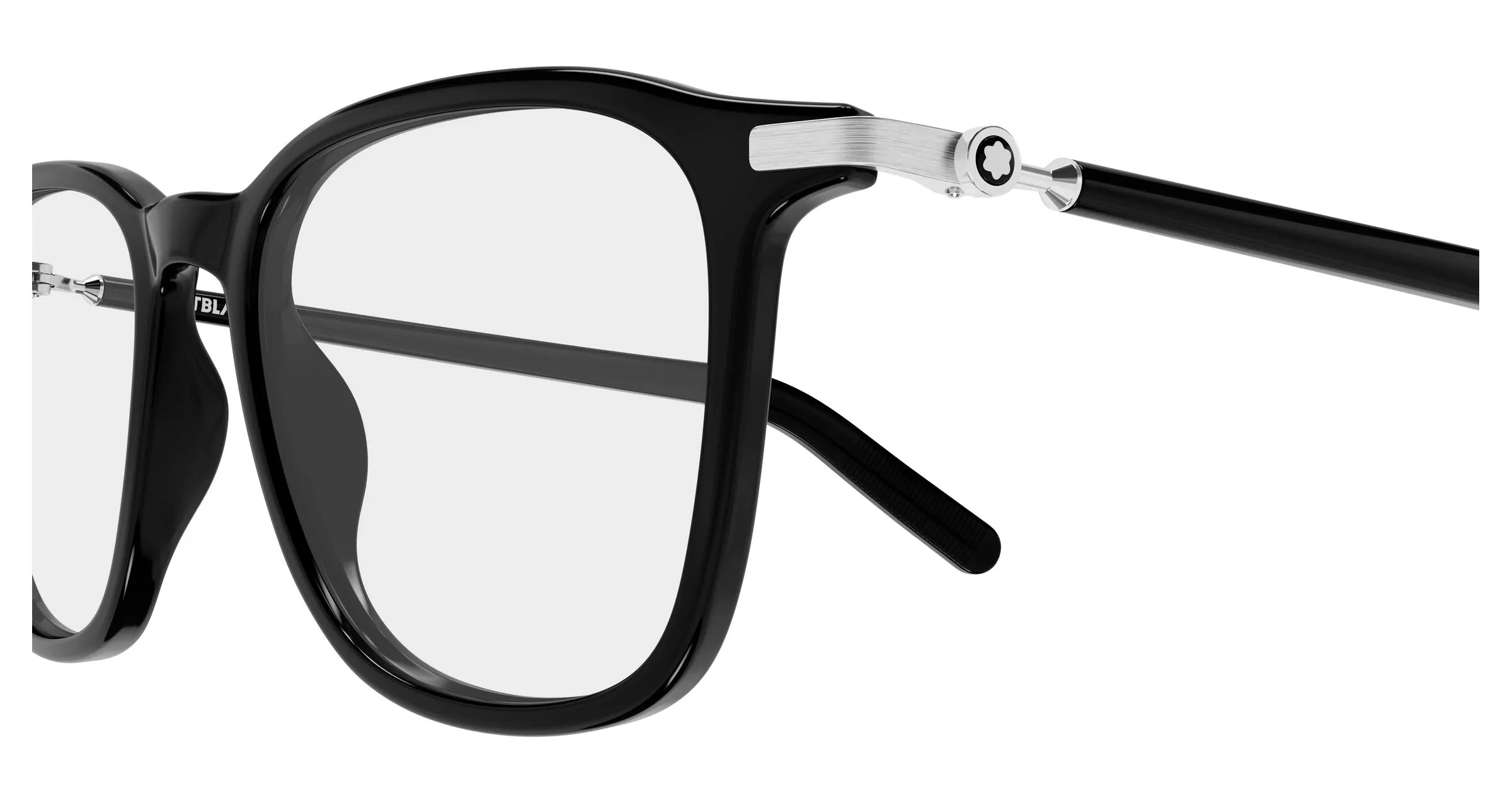 Montblanc MB0499O 001 Montature da vista Iniettato Nero Trasparente Squadrata - immagine 3