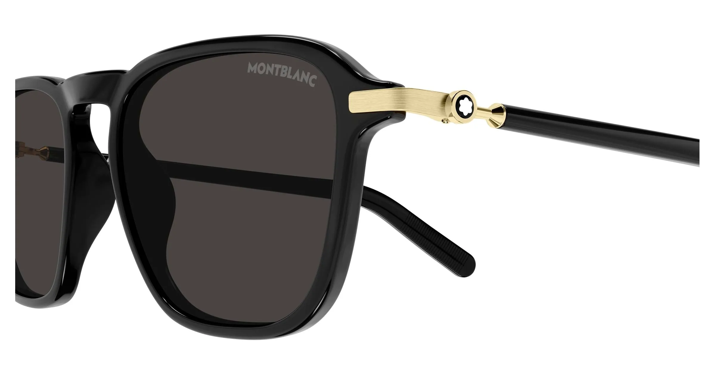Montblanc MB0498S 001 Occhiali da sole Iniettato Nero Grigio Pilot - immagine 3