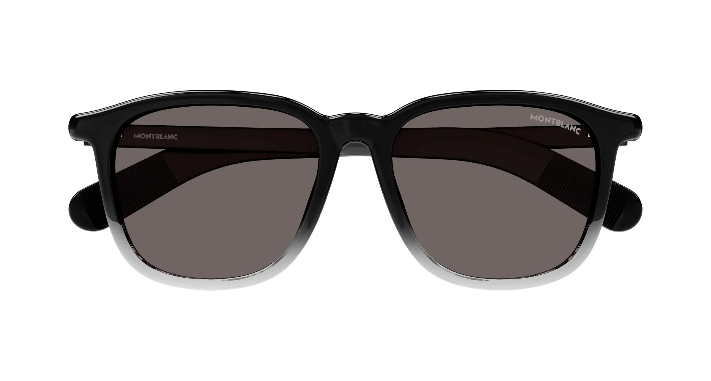 Montblanc MB0497S 003 Occhiali da sole Acetato Nero Marrone Squadrata - immagine 2