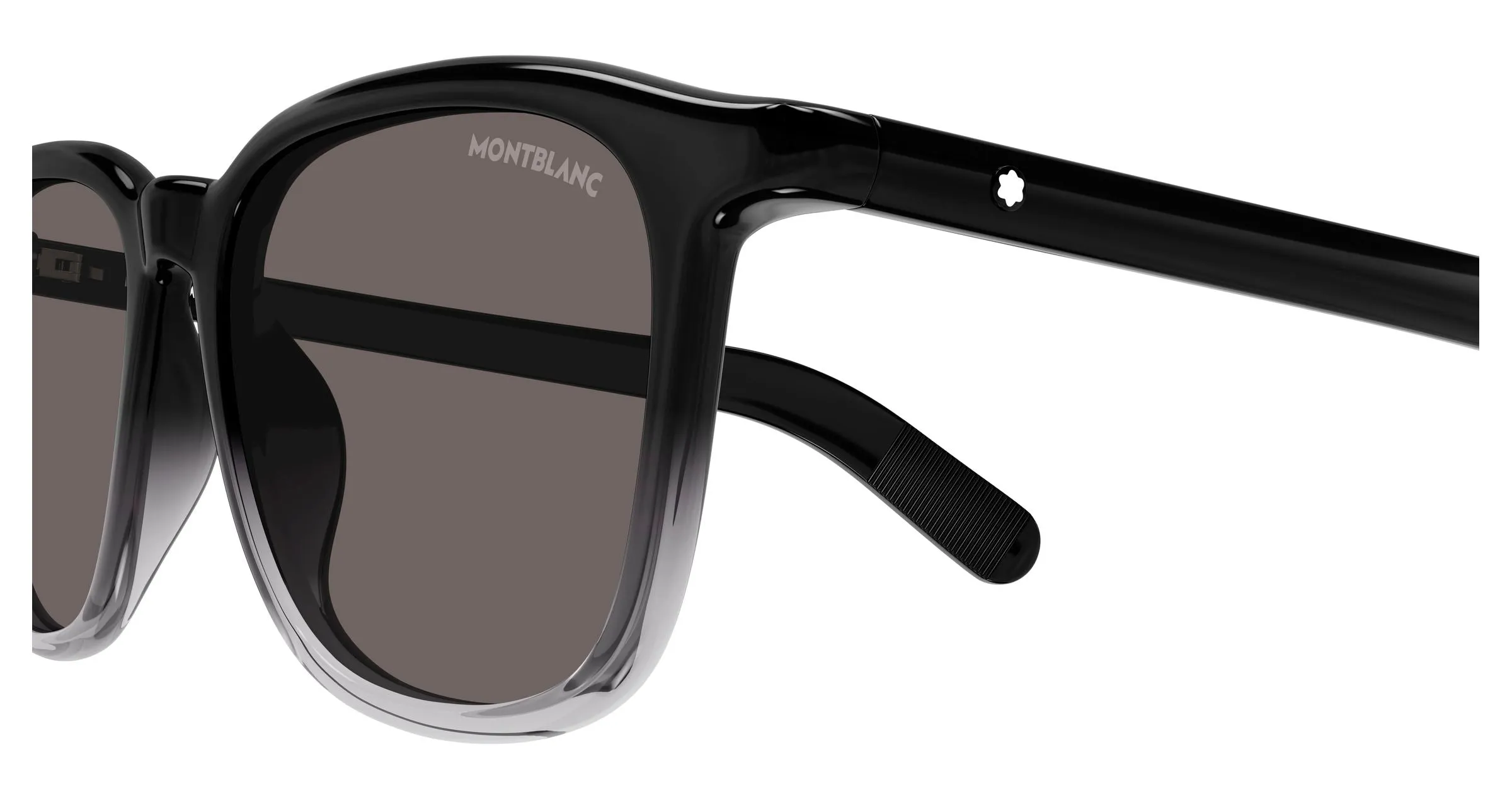 Montblanc MB0497S 003 Occhiali da sole Acetato Nero Marrone Squadrata - immagine 3