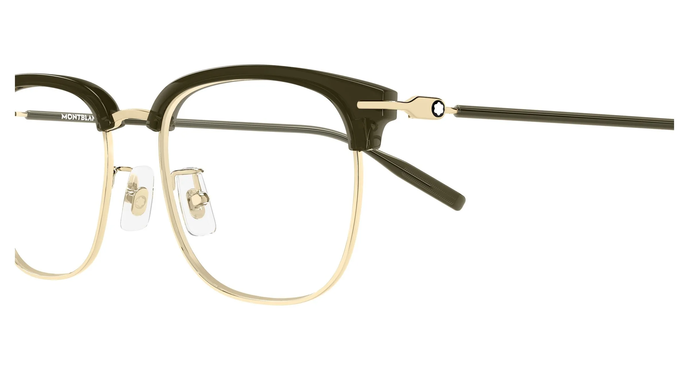 Montblanc MB0492OA 004 Montature da vista Titanio Oro Trasparente Squadrata - immagine 3