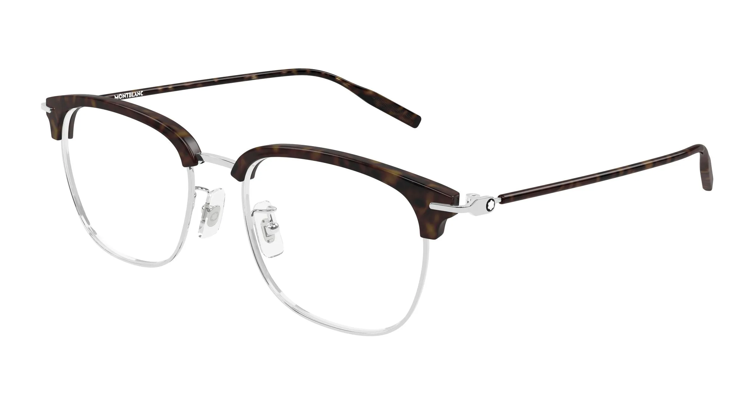 Montblanc MB0492OA 003 Montature da vista Titanio Argento Trasparente Squadrata - immagine 1
