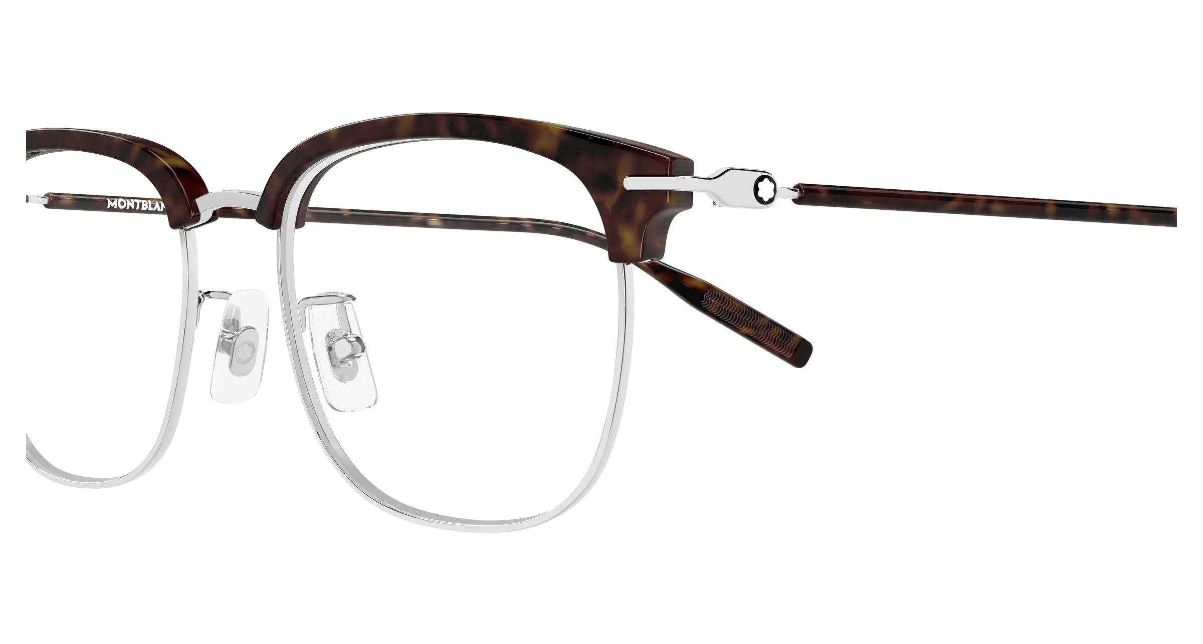 Montblanc MB0492OA 003 Montature da vista Titanio Argento Trasparente Squadrata - immagine 3