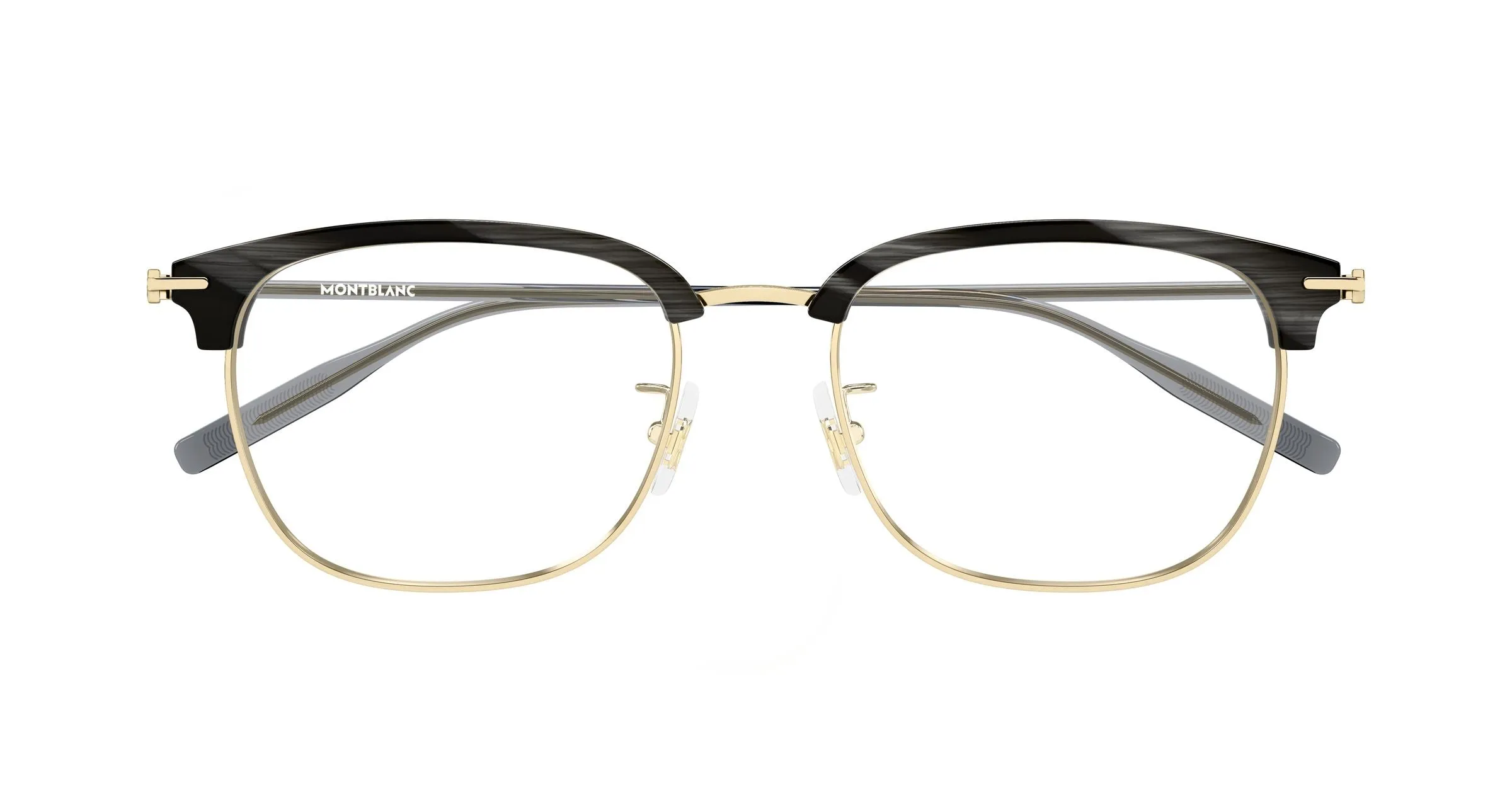 Montblanc MB0492OA 002 Montature da vista Titanio Oro Trasparente Squadrata - immagine 2