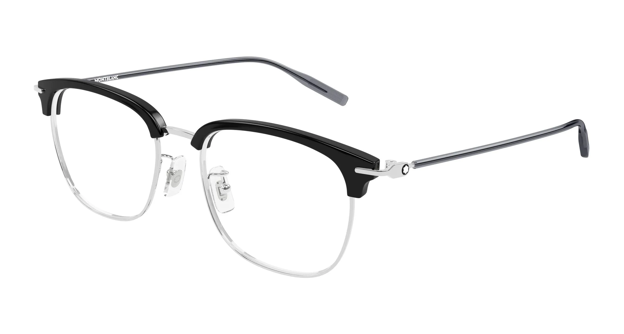 Montblanc MB0492OA 001 Montature da vista Titanio Argento Trasparente Squadrata - immagine 1