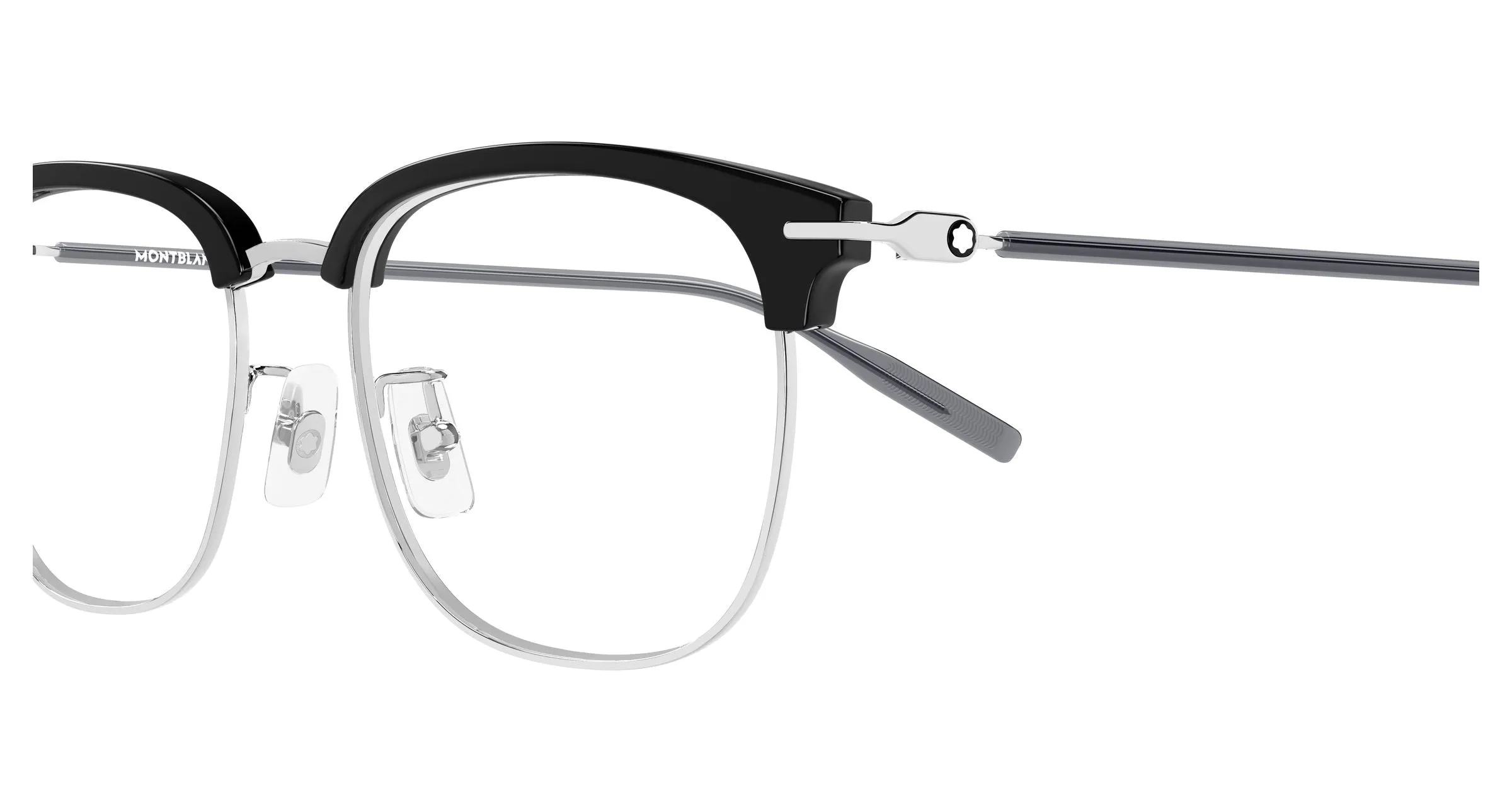 Montblanc MB0492OA 001 Montature da vista Titanio Argento Trasparente Squadrata - immagine 3