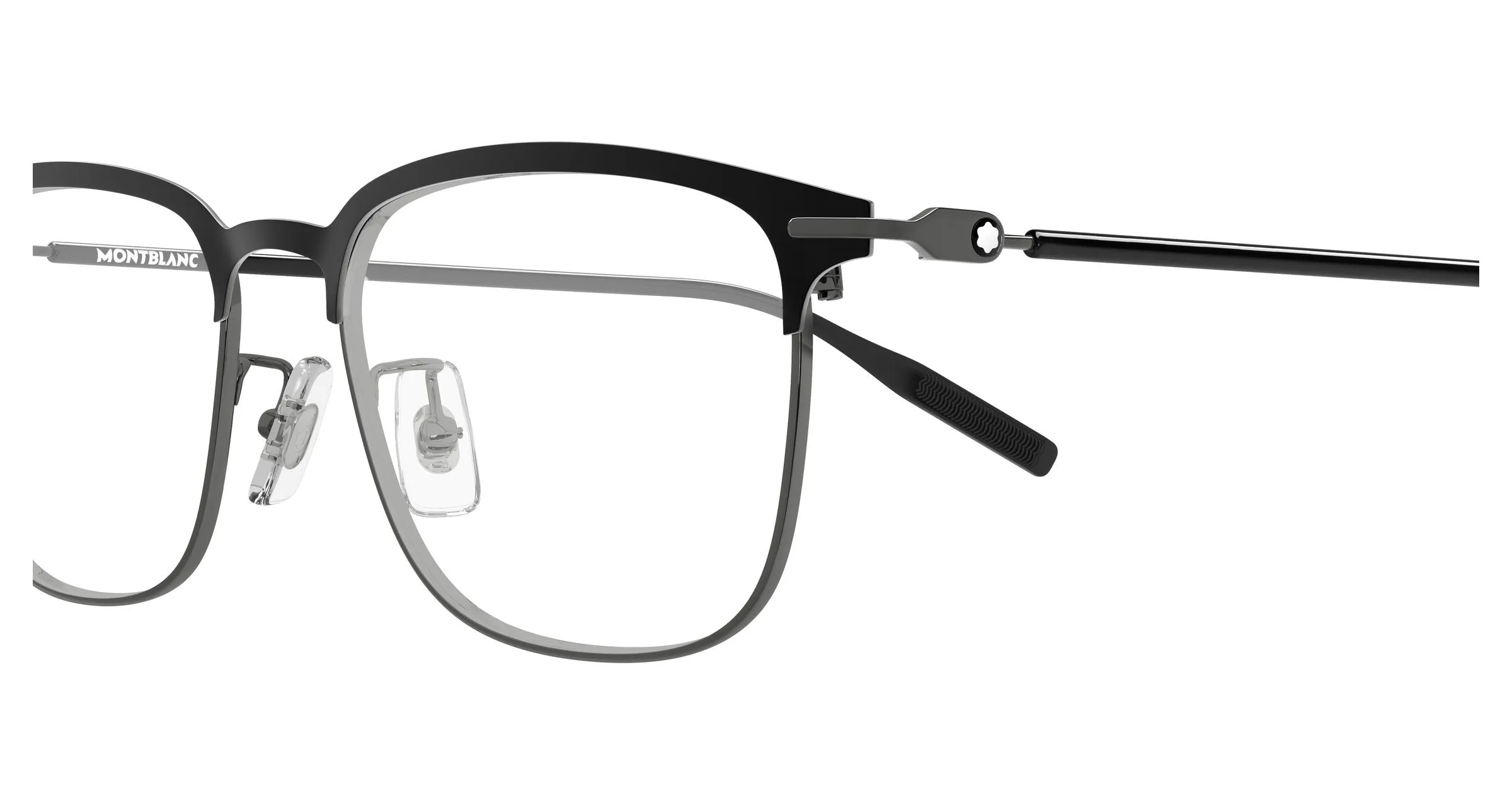 Montblanc MB0490OA 003 Montature da vista Titanio Rutenio Trasparente Squadrata - immagine 3