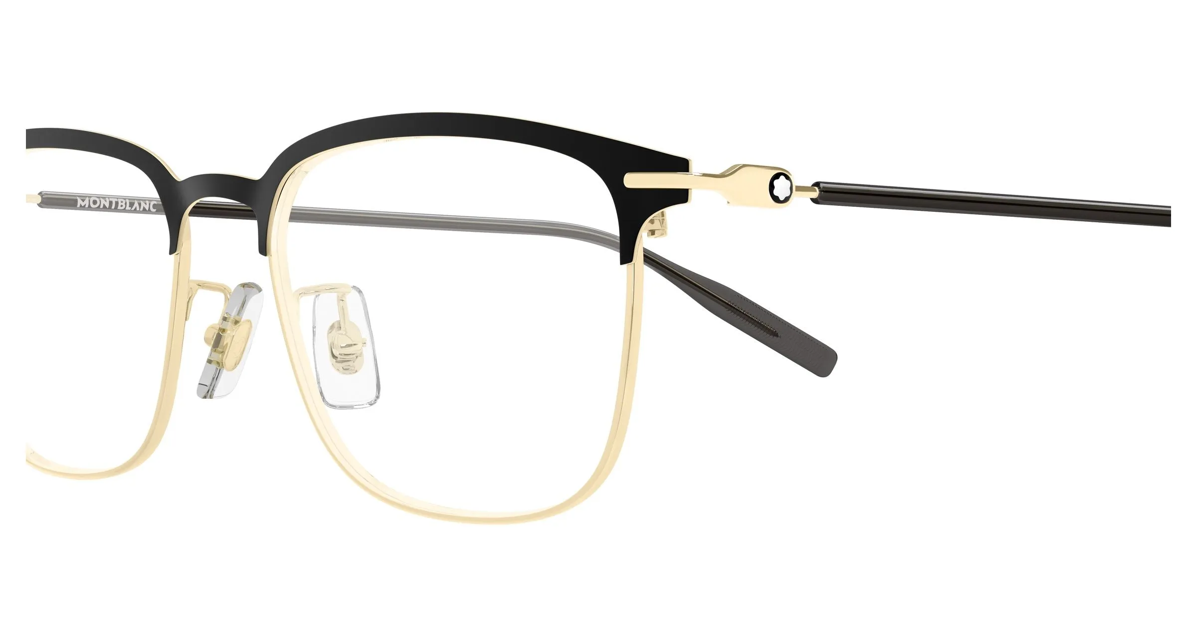 Montblanc MB0490OA 002 Montature da vista Titanio Oro Trasparente Squadrata - immagine 3