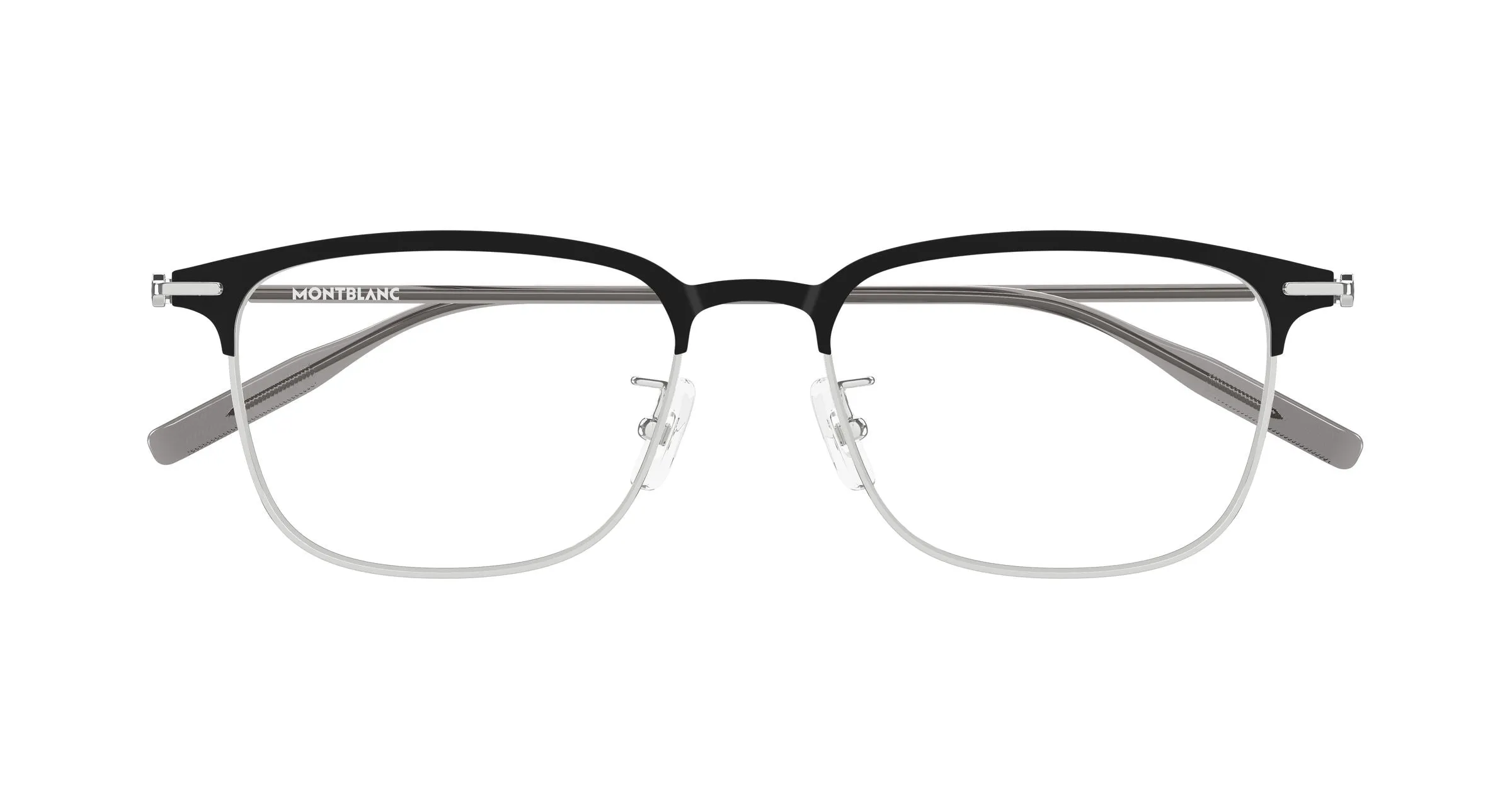 Montblanc MB0490OA 001 Montature da vista Titanio Argento Trasparente Squadrata - immagine 2