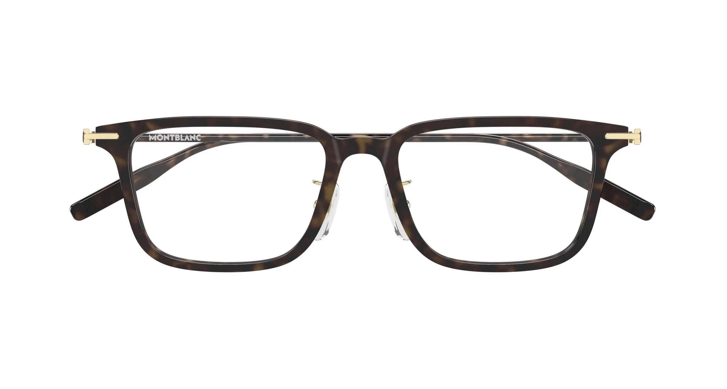 Montblanc MB0489OA 006 Montature da vista Iniettato Havana Trasparente Squadrata - immagine 2