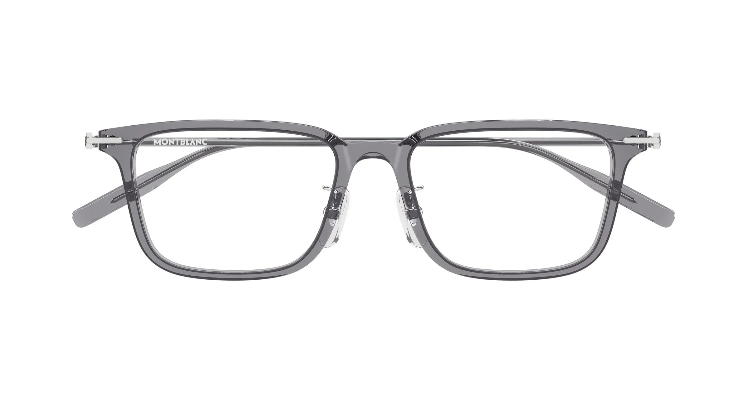 Montblanc MB0489OA 004 Montature da vista Iniettato Grigio Trasparente Squadrata - immagine 2