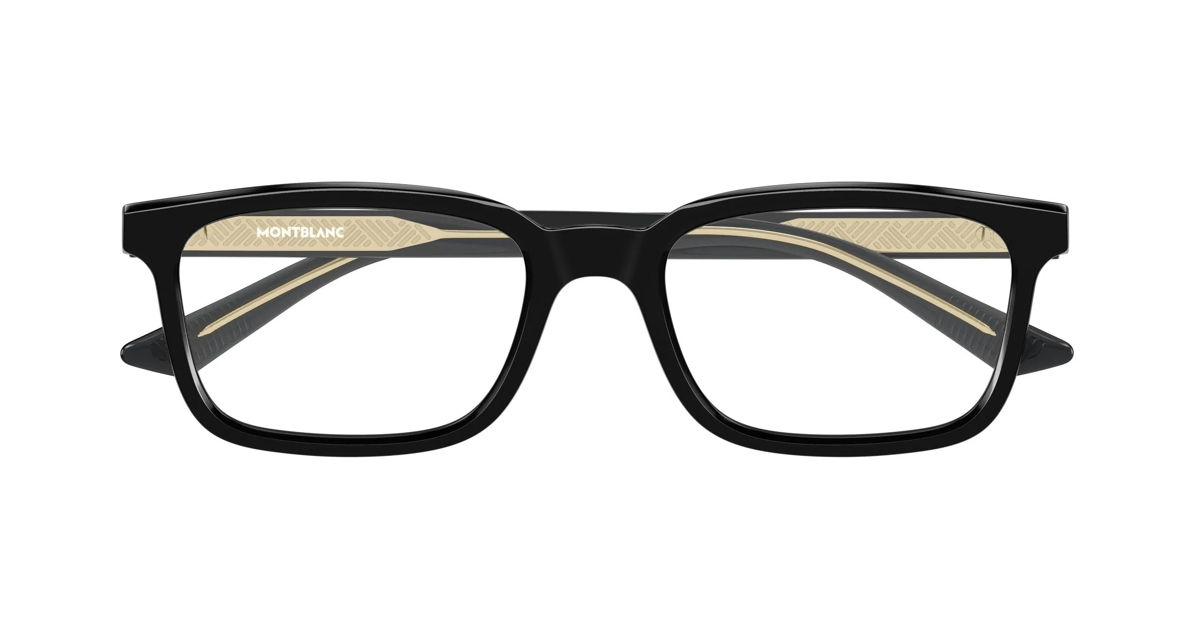 Montblanc MB0458OL 001 Montature da vista Acetato Nero Trasparente Squadrata - immagine 2