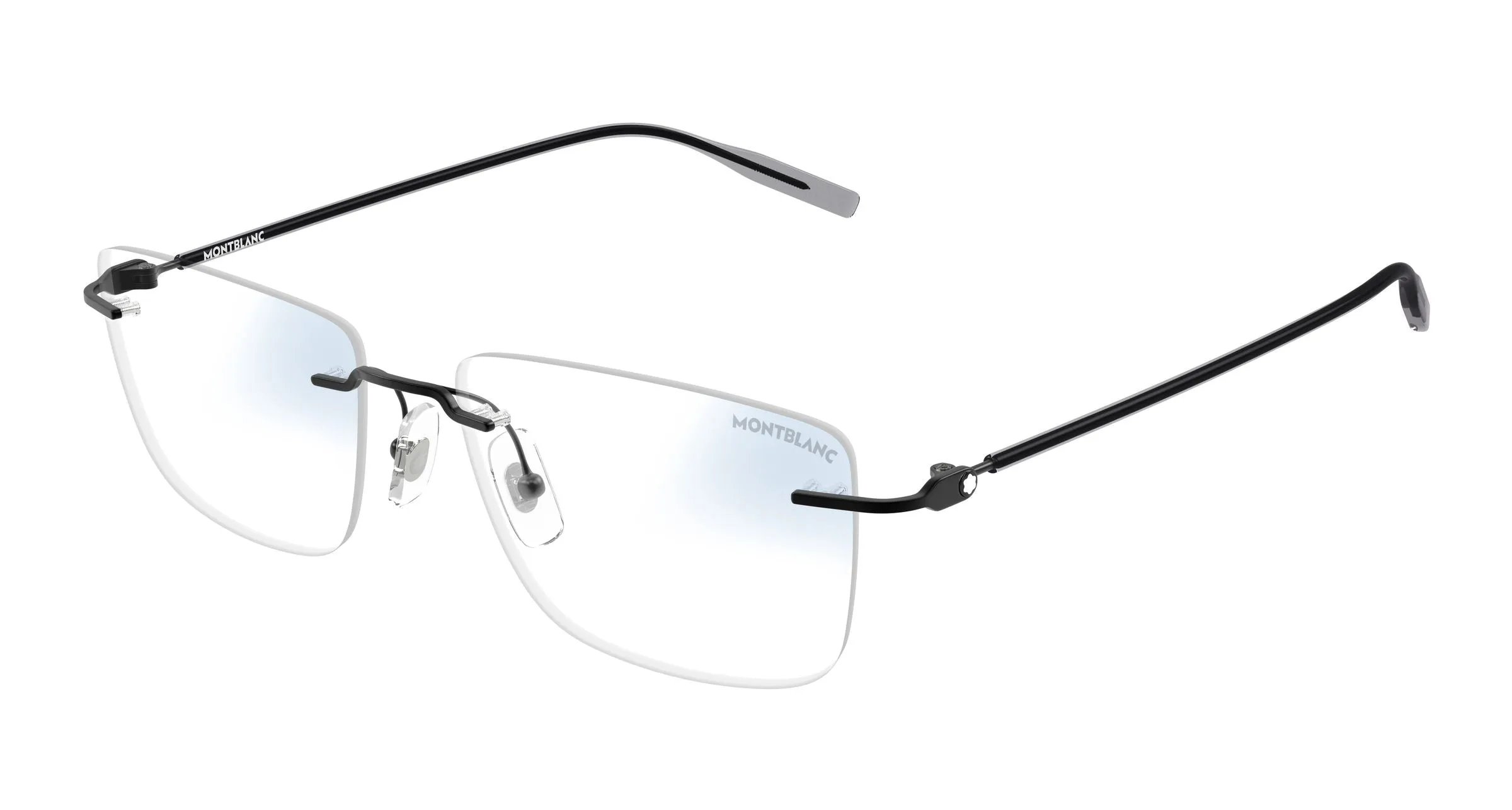 Montblanc MB0429S 006 Occhiali da sole Metallo Nero Trasparente Squadrata Fotocromatico - immagine 1