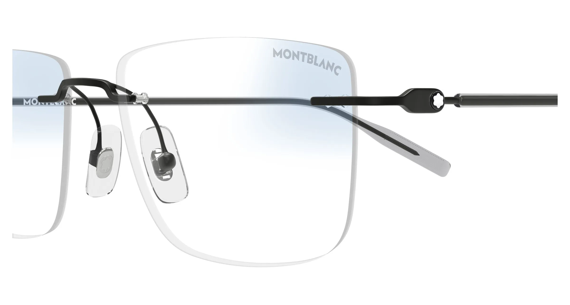 Montblanc MB0429S 006 Occhiali da sole Metallo Nero Trasparente Squadrata Fotocromatico - immagine 3