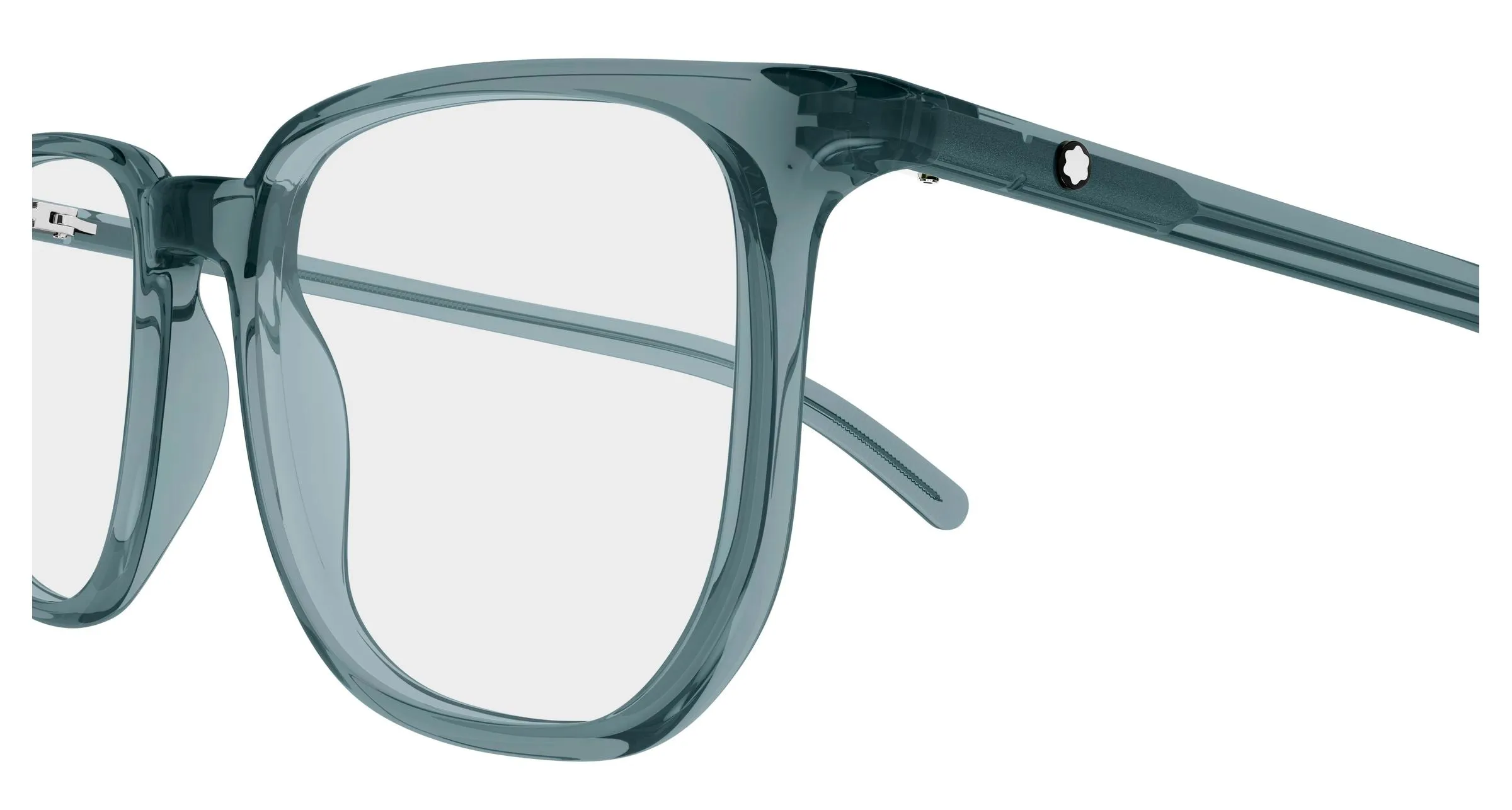 Montblanc MB0388O 006 Montature da vista Acetato Blu Trasparente Squadrata - immagine 3