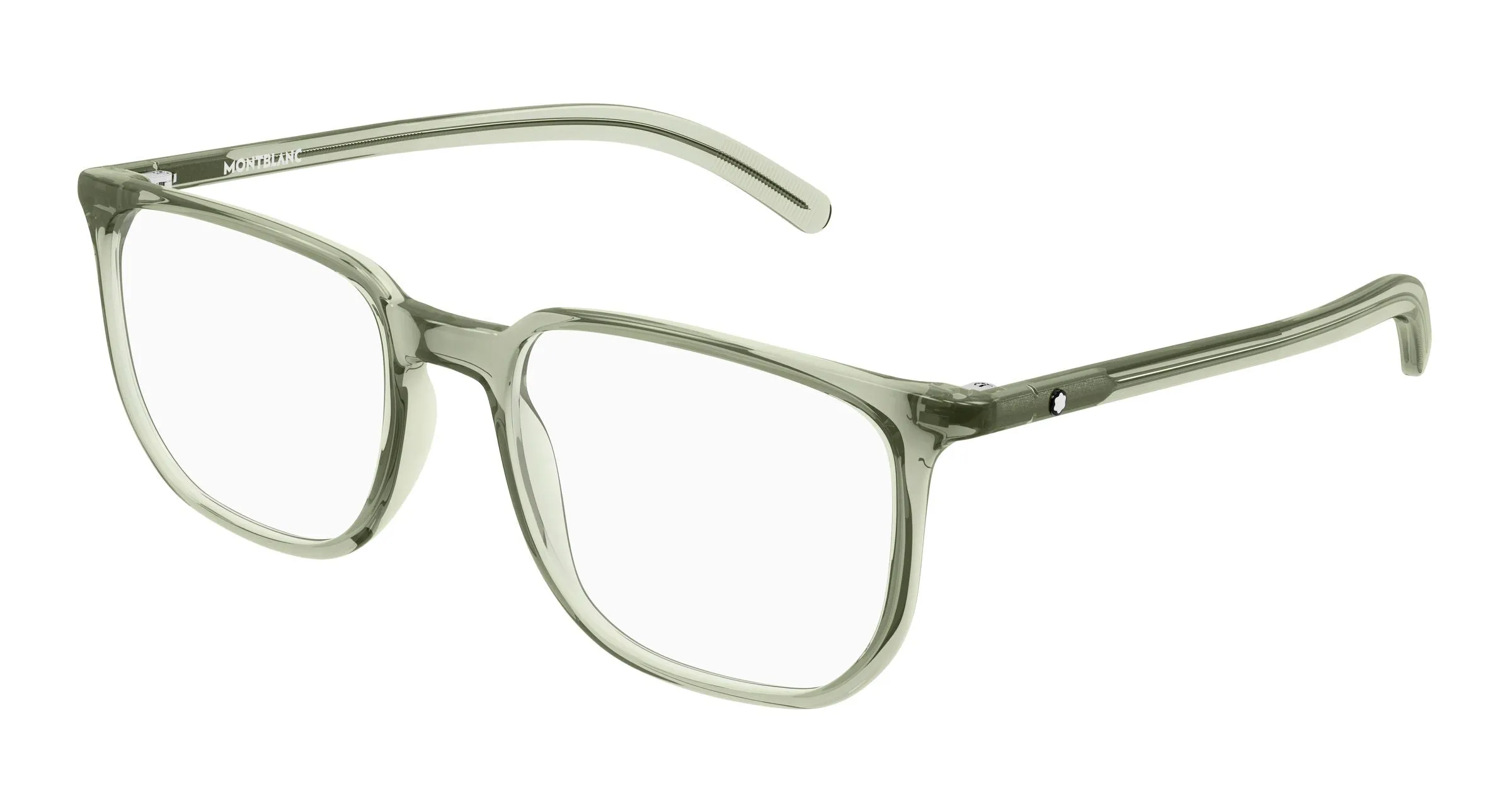 Montblanc MB0388O 005 Montature da vista Acetato Verde Trasparente Squadrata - immagine 1