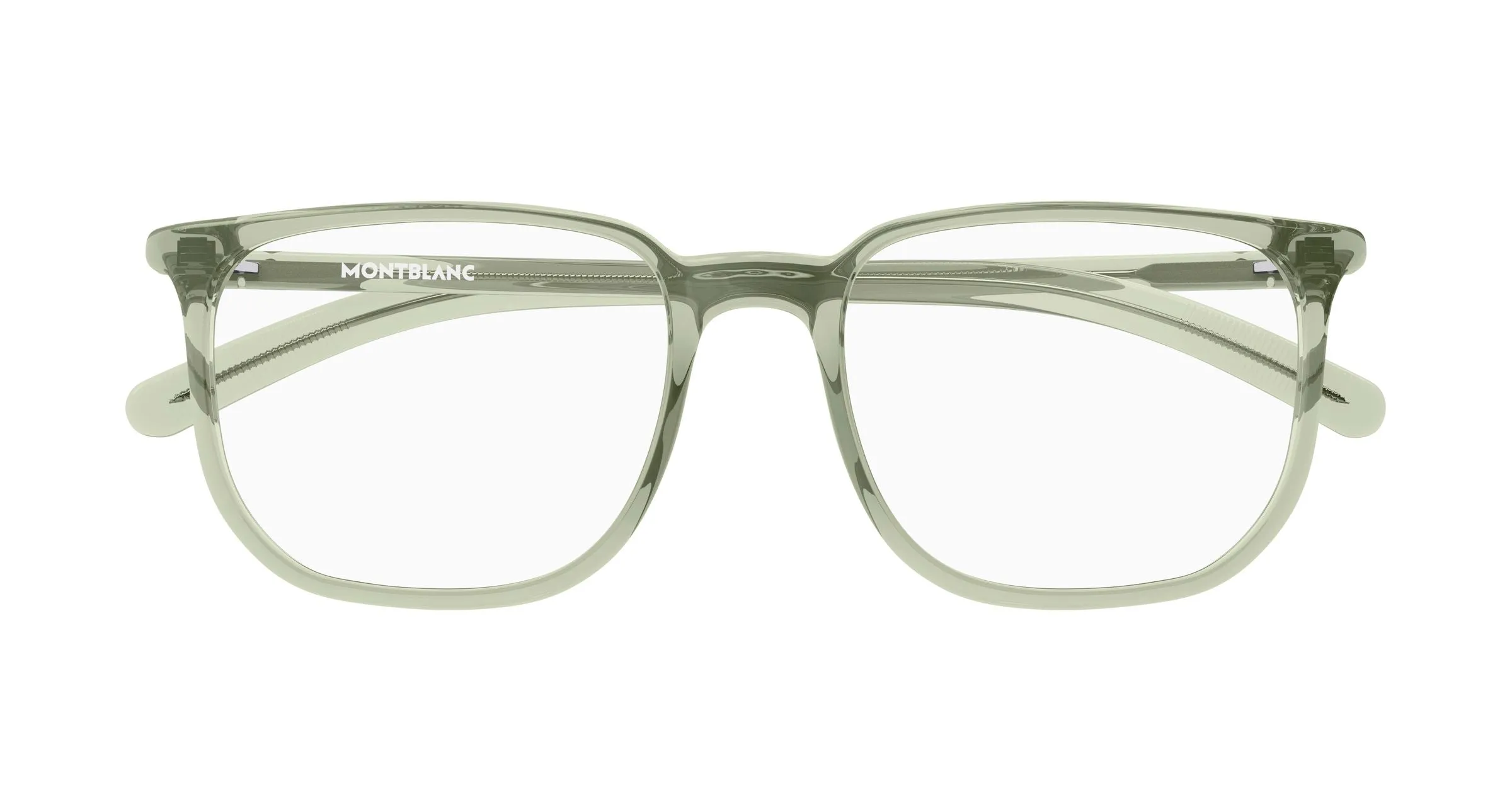 Montblanc MB0388O 005 Montature da vista Acetato Verde Trasparente Squadrata - immagine 2