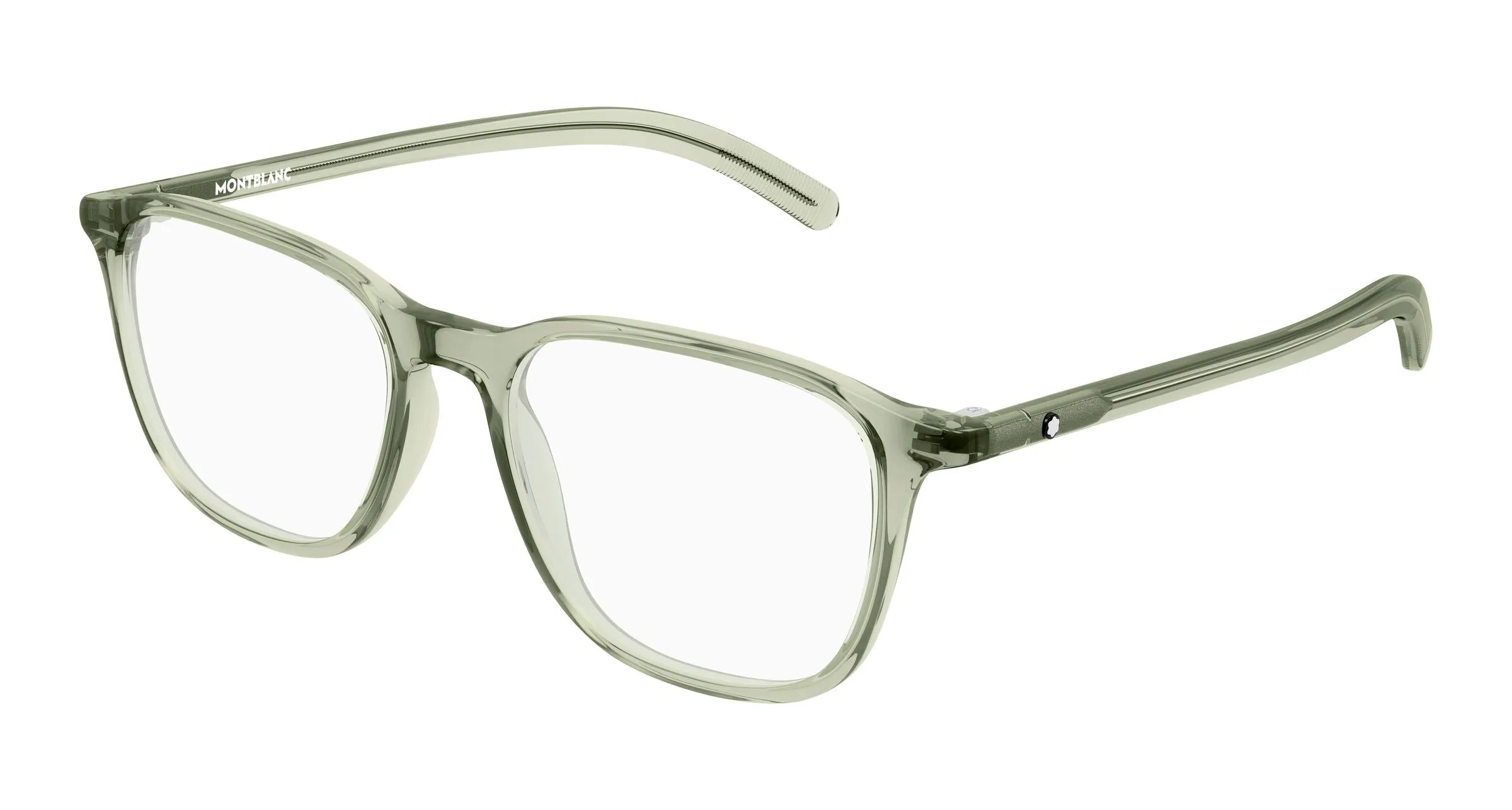 Montblanc MB0386O 005 Montature da vista Acetato Verde Trasparente Squadrata - immagine 1